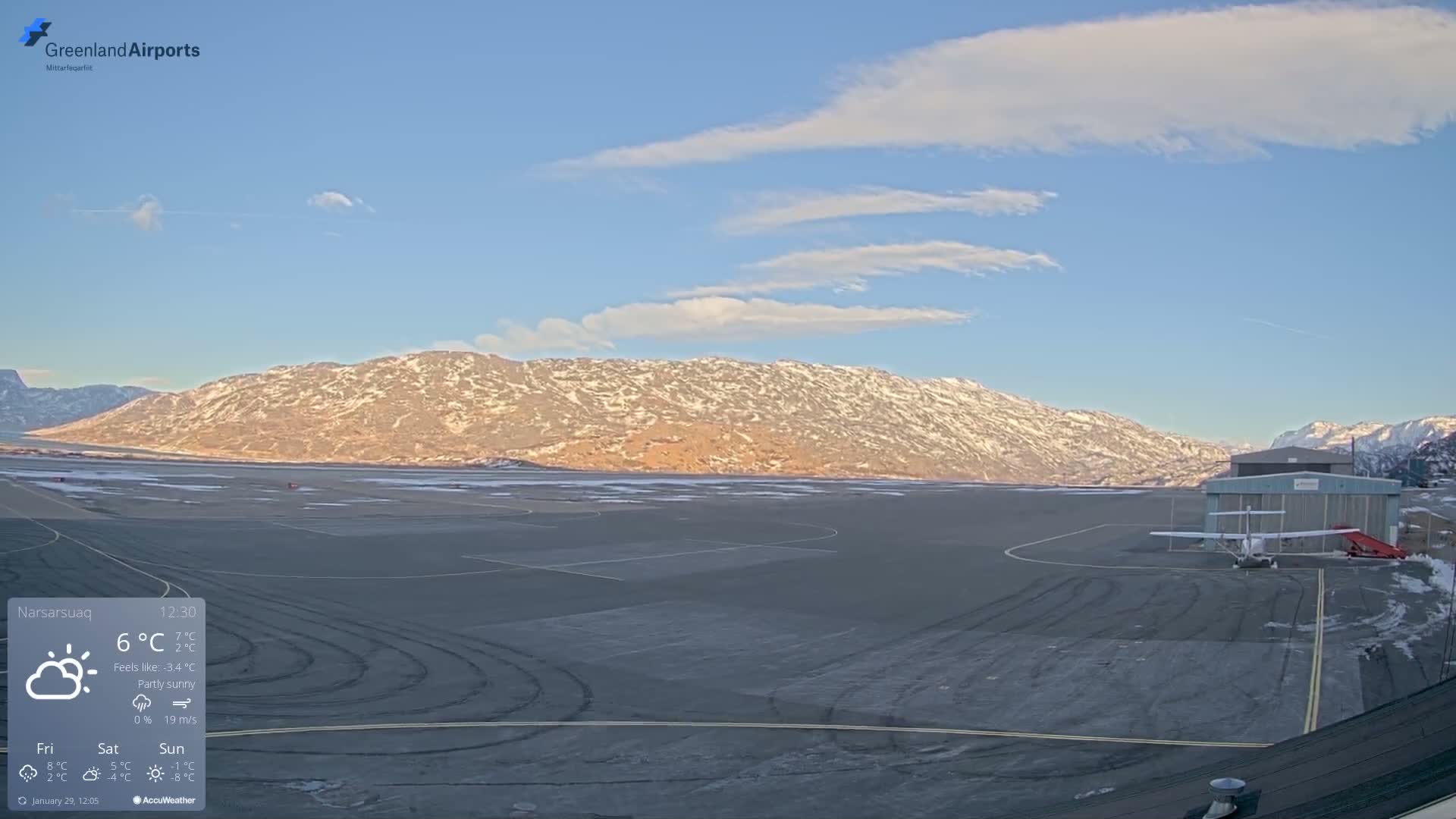 Narsarsuaq International Airport North Towards Live Cam UAK / BGBW - Narsarsuaq, Kujalleq, Greenland, Denmark