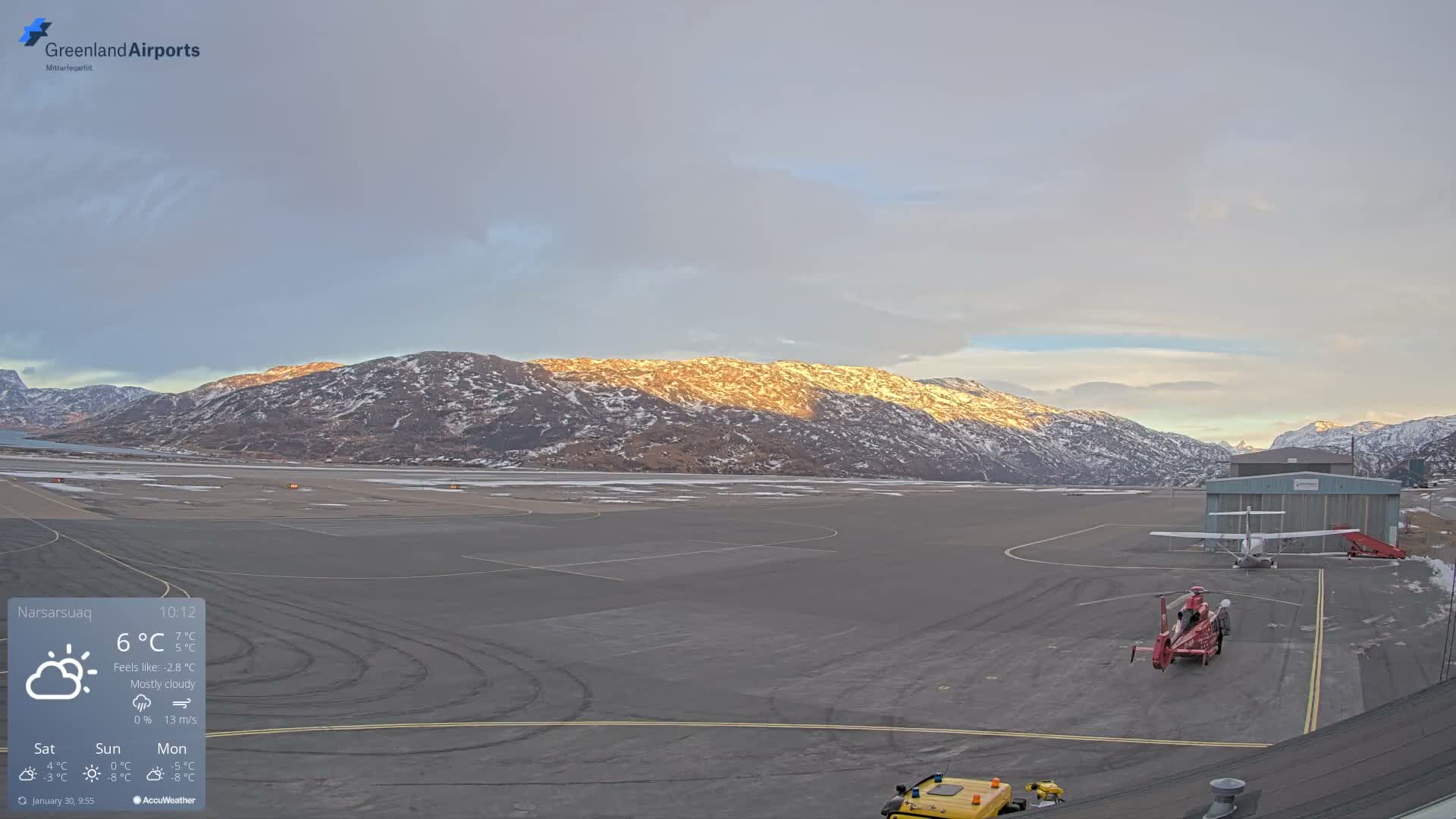 Narsarsuaq International Airport North Towards Live Cam UAK / BGBW - Narsarsuaq, Kujalleq, Greenland, Denmark