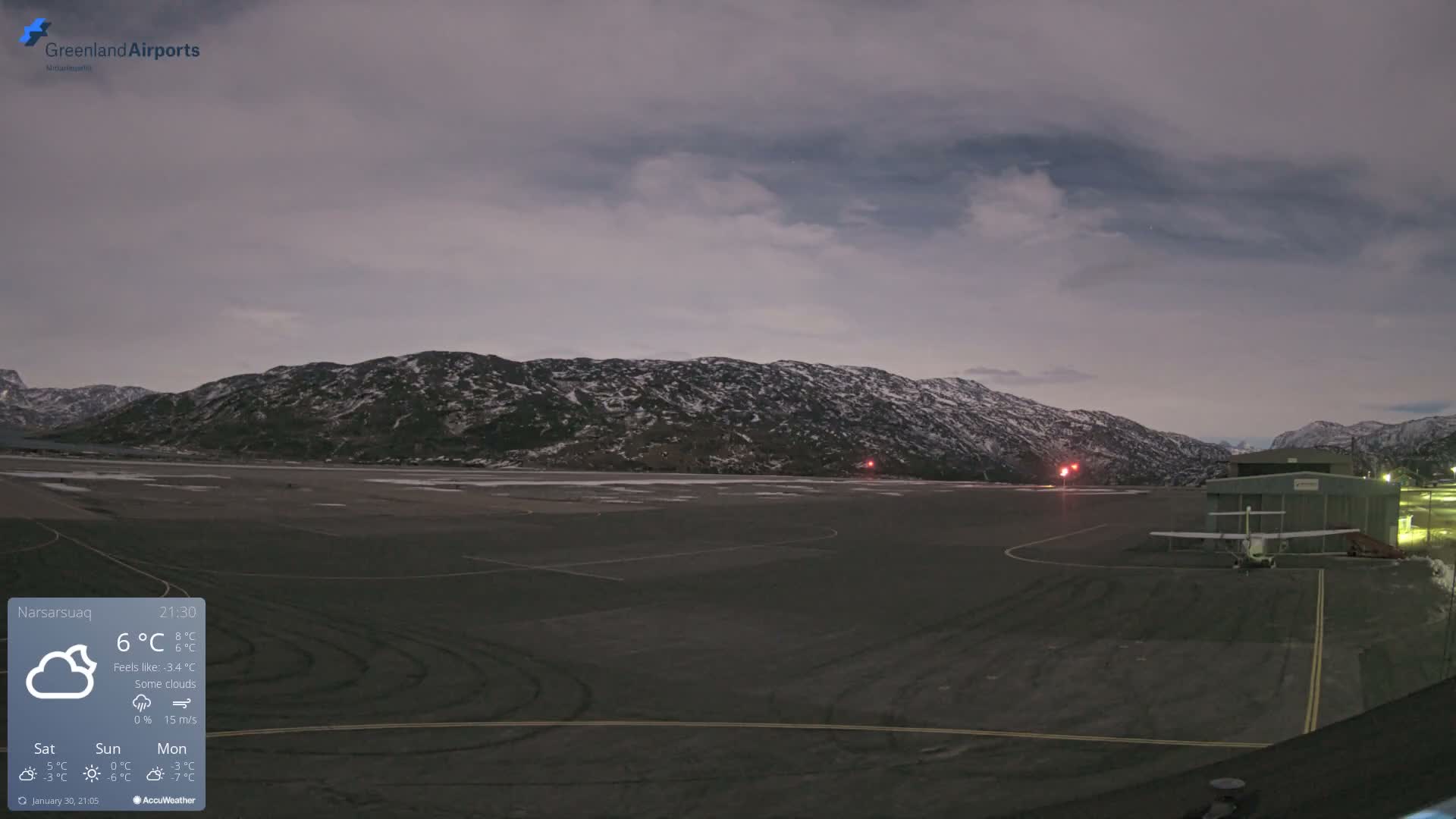 Narsarsuaq International Airport North Towards Live Cam UAK / BGBW - Narsarsuaq, Kujalleq, Greenland, Denmark