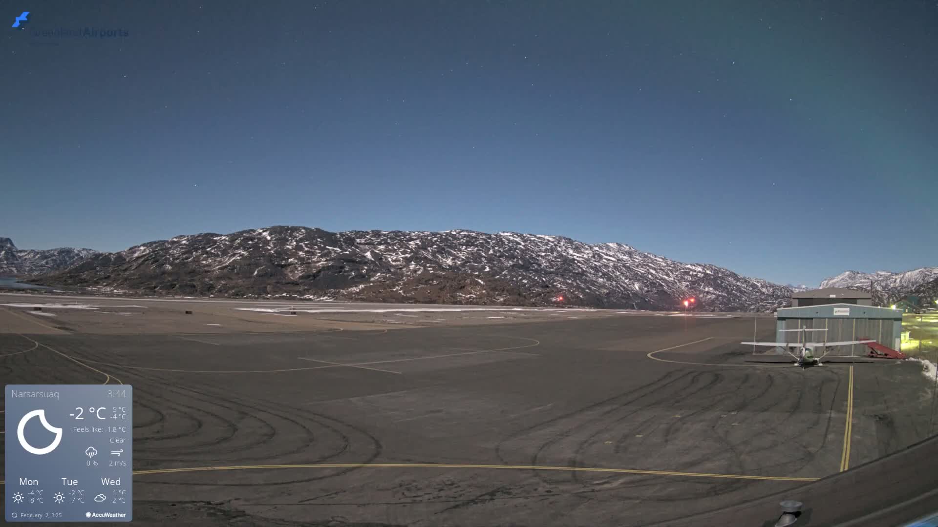 Narsarsuaq International Airport North Towards Live Cam UAK / BGBW - Narsarsuaq, Kujalleq, Greenland, Denmark