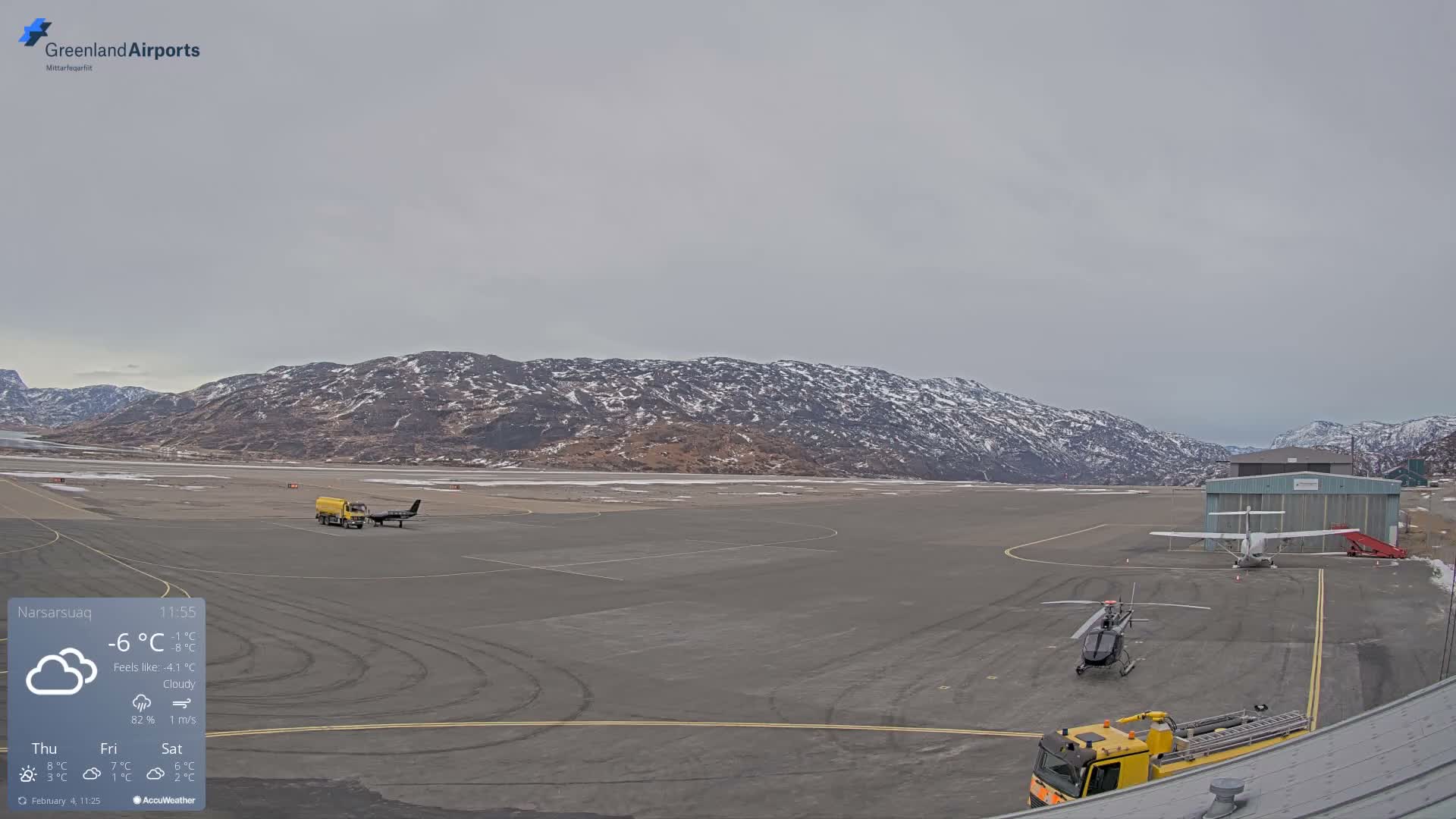 Narsarsuaq International Airport North Towards Live Cam UAK / BGBW - Narsarsuaq, Kujalleq, Greenland, Denmark