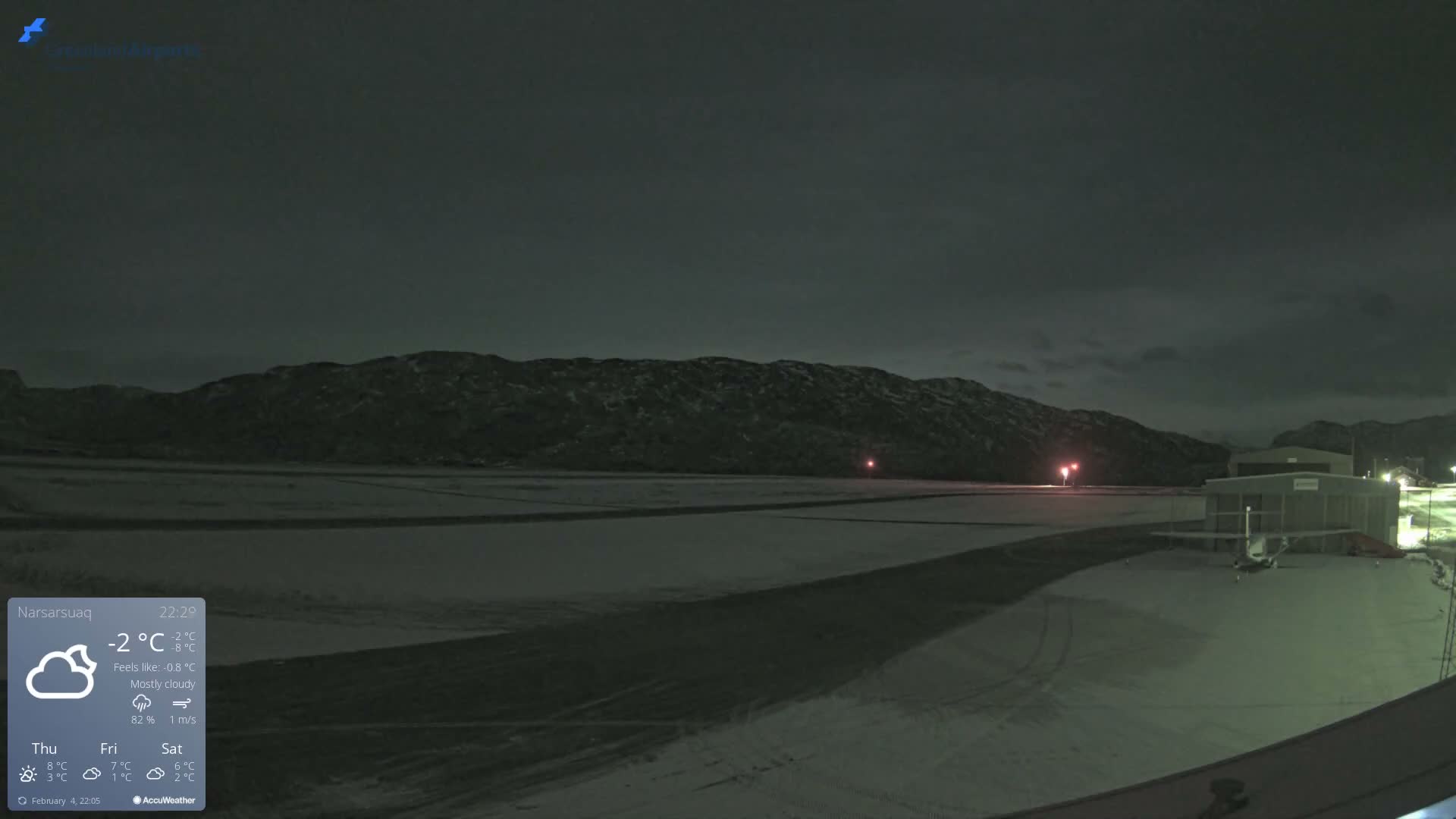 Narsarsuaq International Airport North Towards Live Cam UAK / BGBW - Narsarsuaq, Kujalleq, Greenland, Denmark