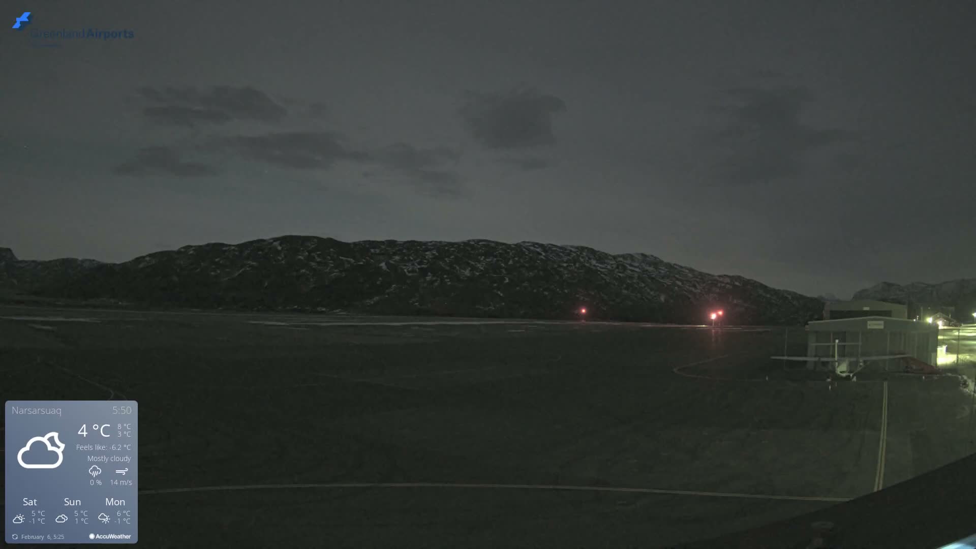 Narsarsuaq International Airport North Towards Live Cam UAK / BGBW - Narsarsuaq, Kujalleq, Greenland, Denmark