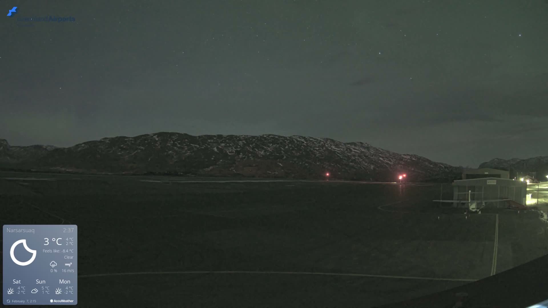 Narsarsuaq International Airport North Towards Live Cam UAK / BGBW - Narsarsuaq, Kujalleq, Greenland, Denmark