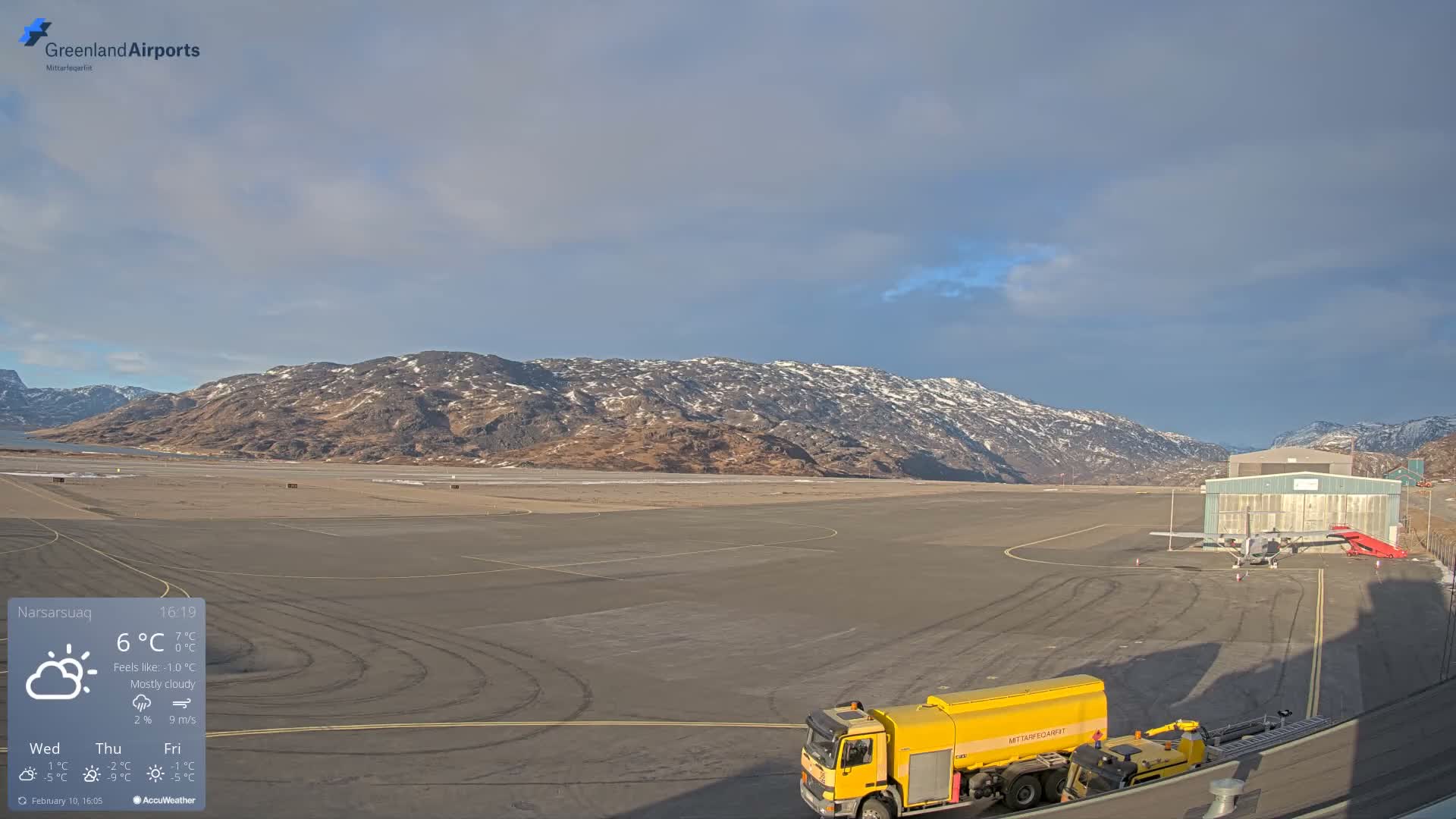 Narsarsuaq International Airport North Towards Live Cam UAK / BGBW - Narsarsuaq, Kujalleq, Greenland, Denmark