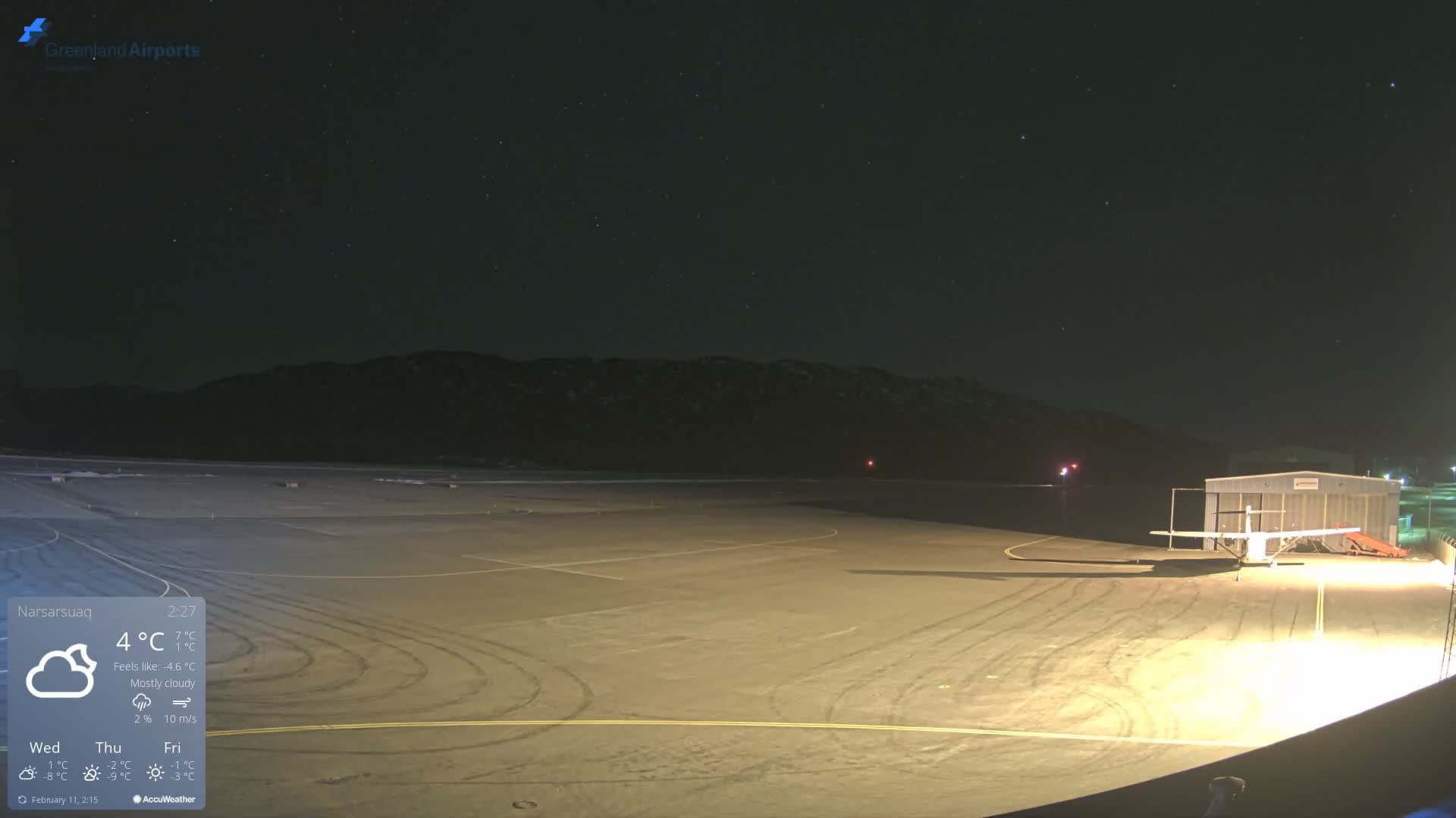 Narsarsuaq International Airport North Towards Live Cam UAK / BGBW - Narsarsuaq, Kujalleq, Greenland, Denmark