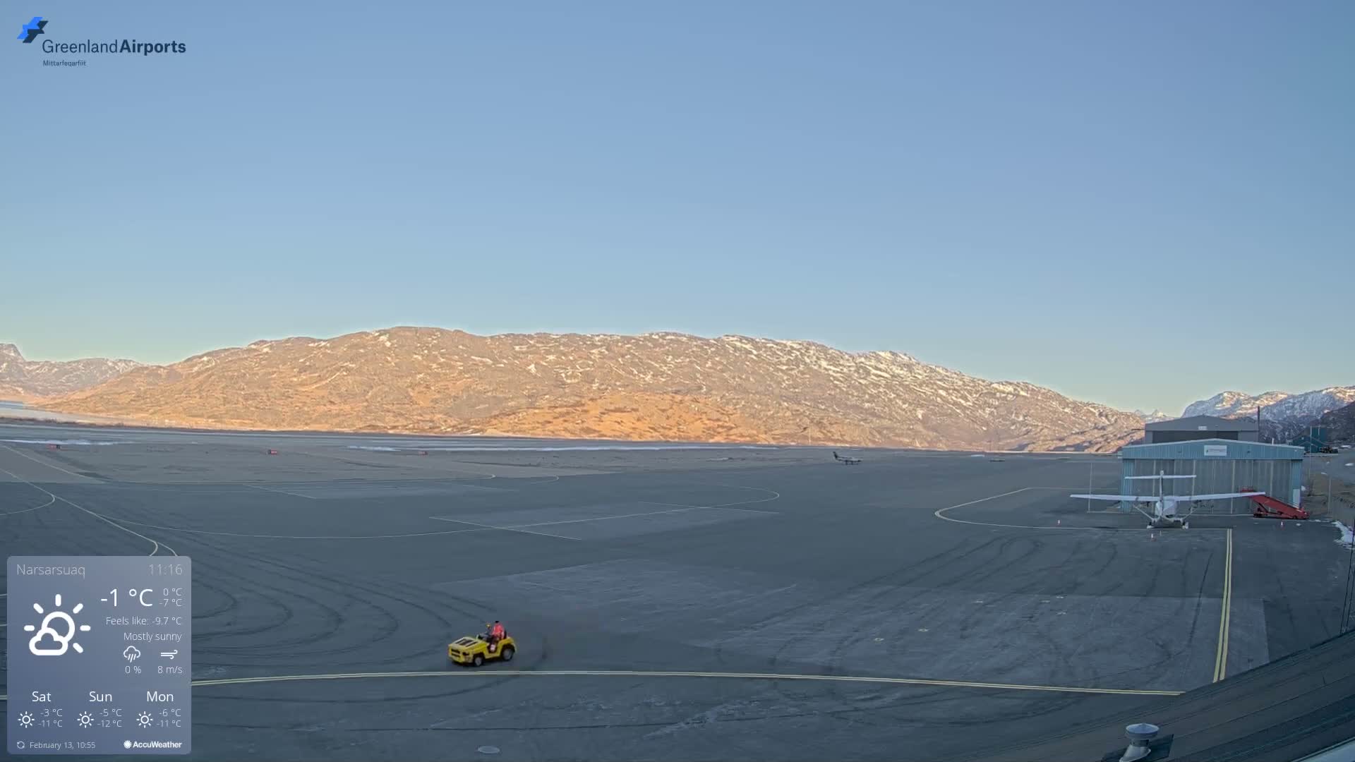 Narsarsuaq International Airport North Towards Live Cam UAK / BGBW - Narsarsuaq, Kujalleq, Greenland, Denmark