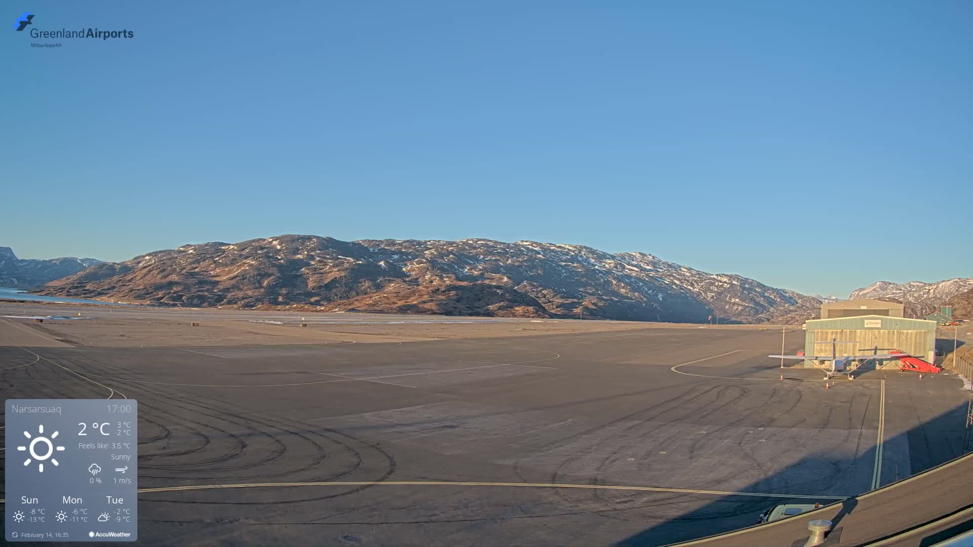 Narsarsuaq International Airport North Towards Live Cam UAK / BGBW - Narsarsuaq, Kujalleq, Greenland, Denmark