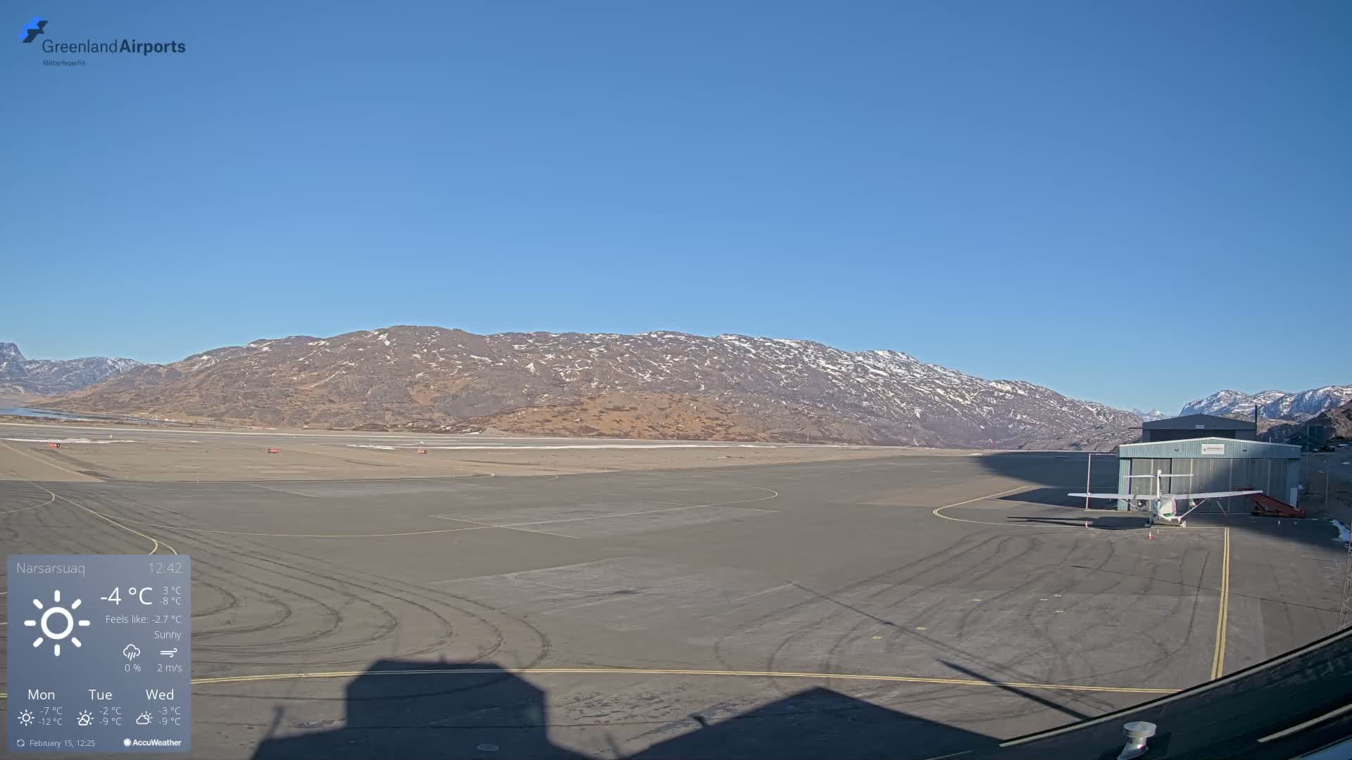 Narsarsuaq International Airport North Towards Live Cam UAK / BGBW - Narsarsuaq, Kujalleq, Greenland, Denmark