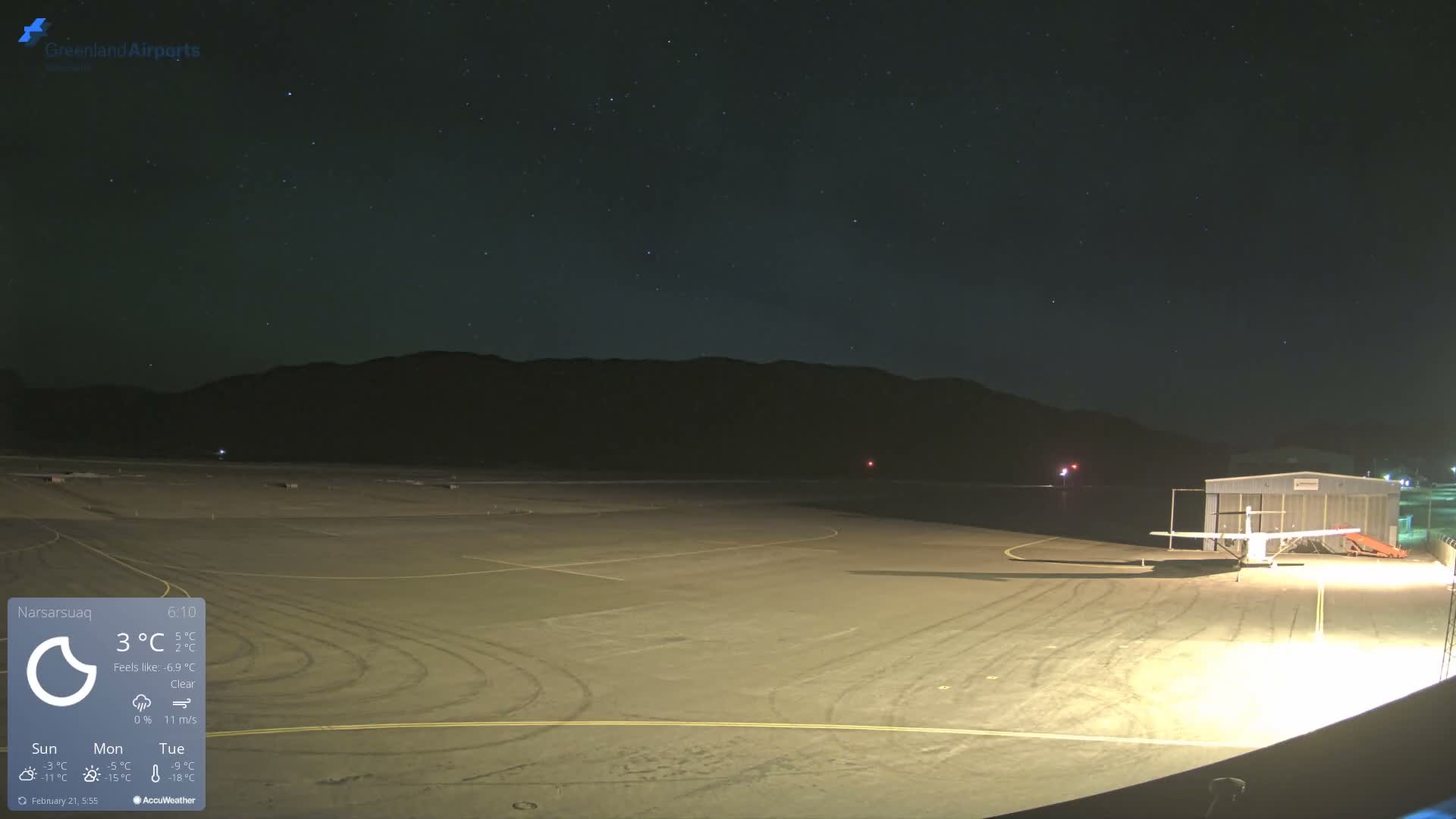 Narsarsuaq International Airport North Towards Live Cam UAK / BGBW - Narsarsuaq, Kujalleq, Greenland, Denmark