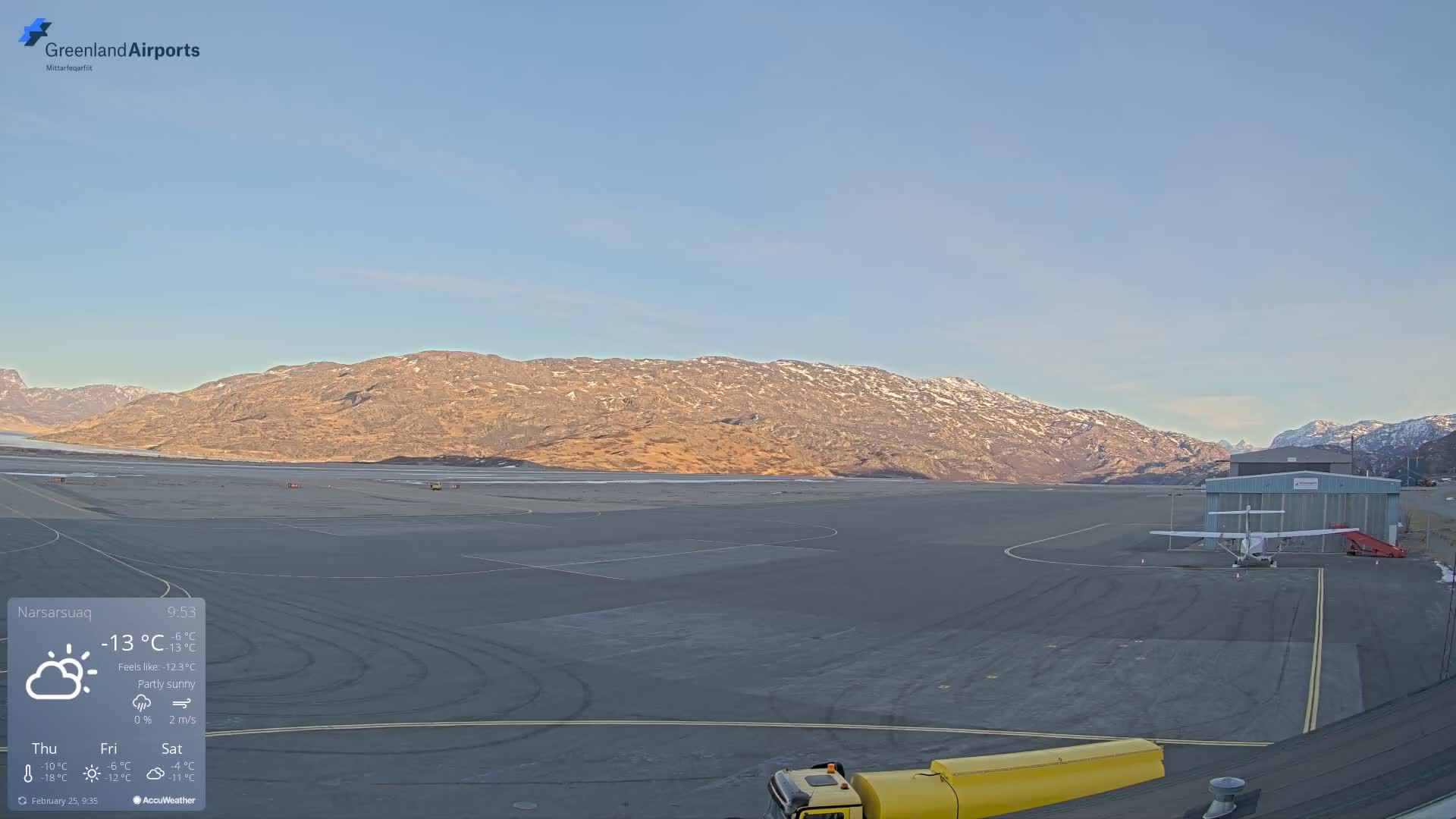 Narsarsuaq International Airport North Towards Live Cam UAK / BGBW - Narsarsuaq, Kujalleq, Greenland, Denmark