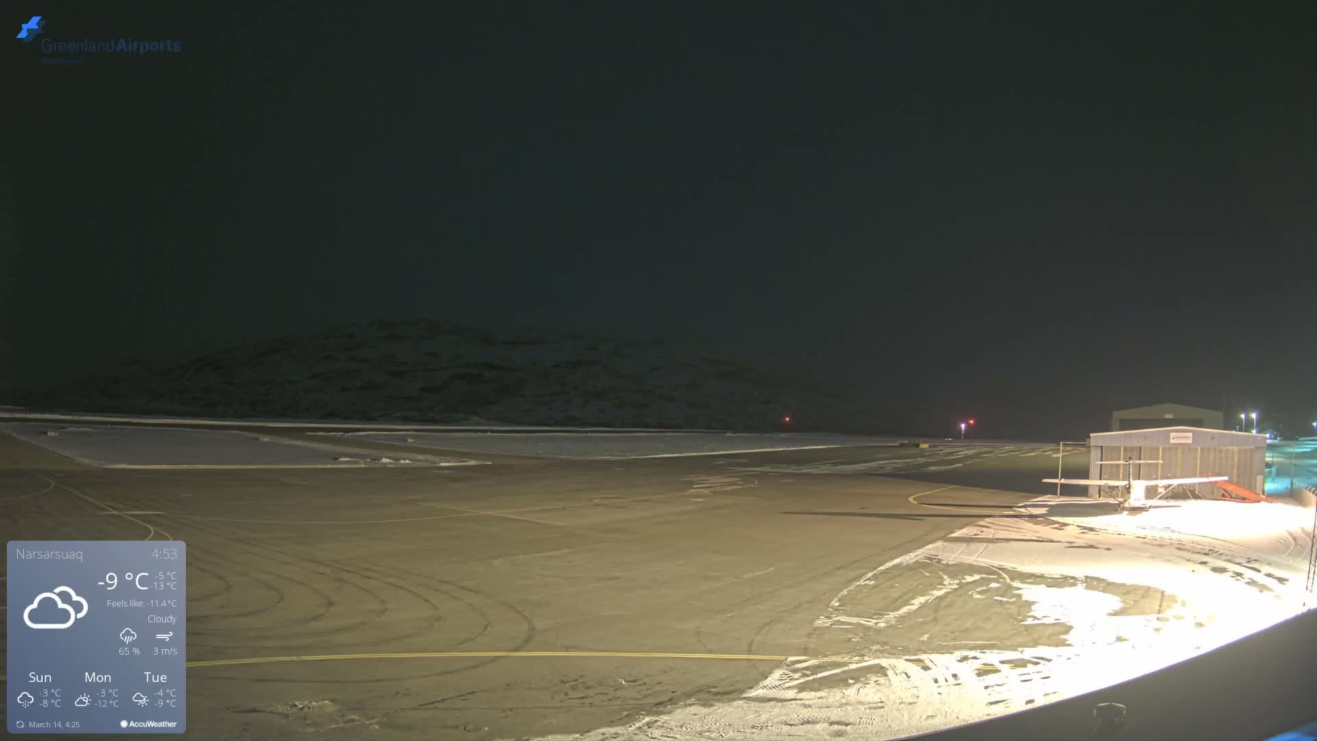 Narsarsuaq International Airport North Towards Live Cam UAK / BGBW - Narsarsuaq, Kujalleq, Greenland, Denmark