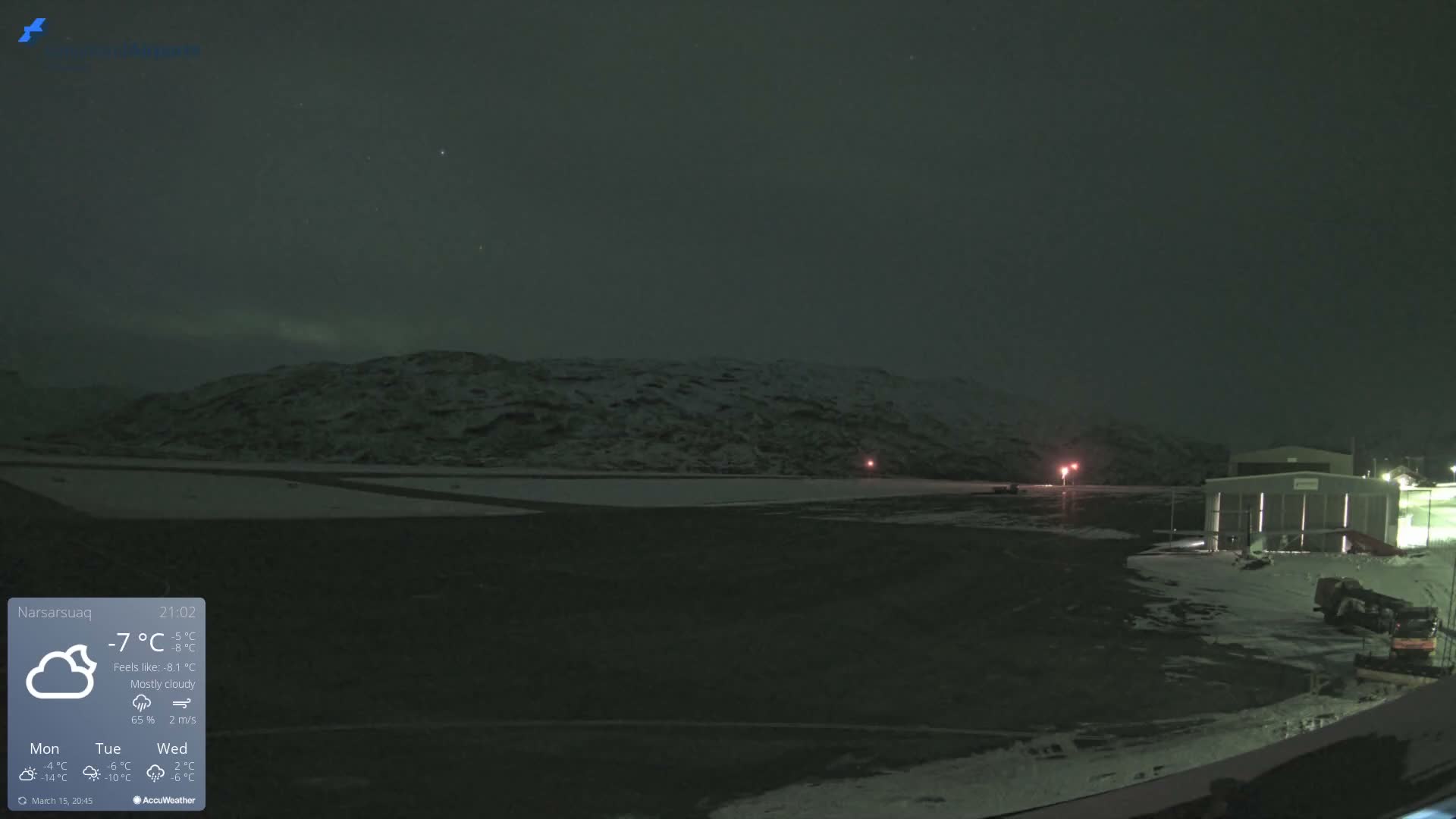 Narsarsuaq International Airport North Towards Live Cam UAK / BGBW - Narsarsuaq, Kujalleq, Greenland, Denmark