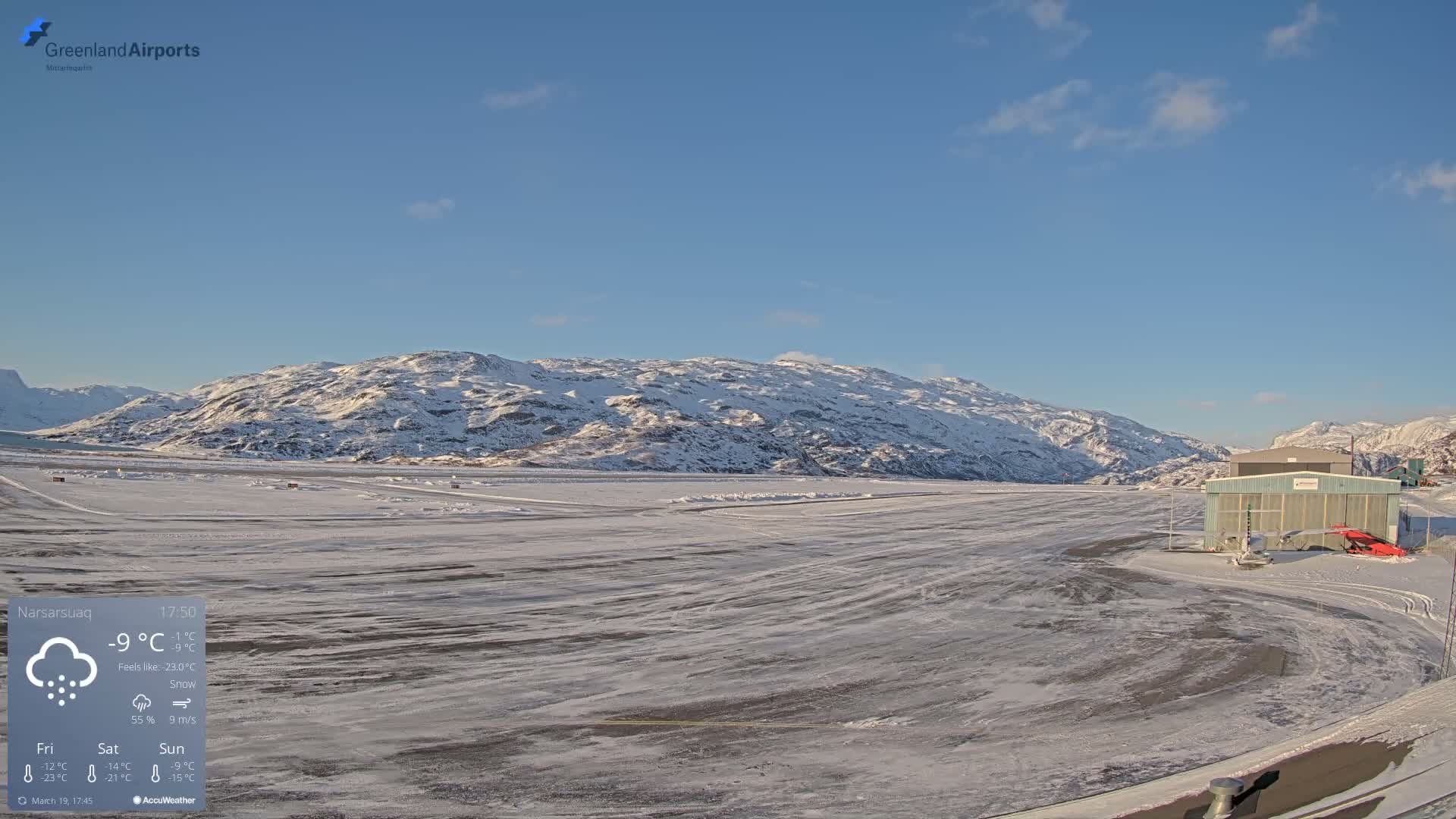 Narsarsuaq International Airport North Towards Live Cam UAK / BGBW - Narsarsuaq, Kujalleq, Greenland, Denmark