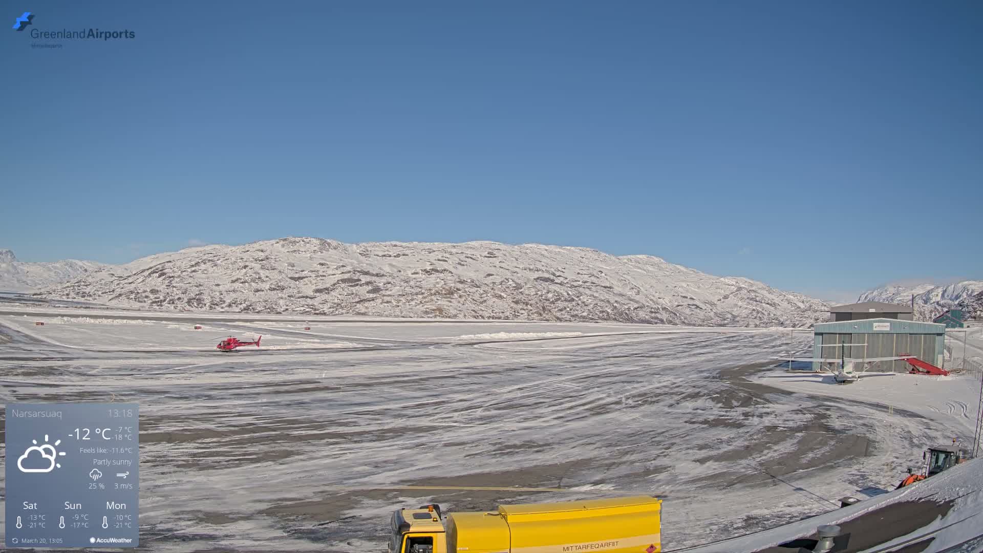 Narsarsuaq International Airport North Towards Live Cam UAK / BGBW - Narsarsuaq, Kujalleq, Greenland, Denmark