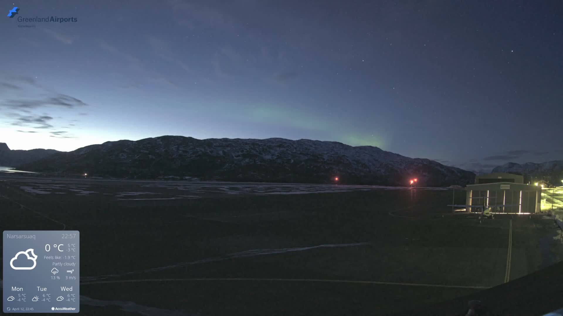 Narsarsuaq International Airport North Towards Live Cam UAK / BGBW - Narsarsuaq, Kujalleq, Greenland, Denmark