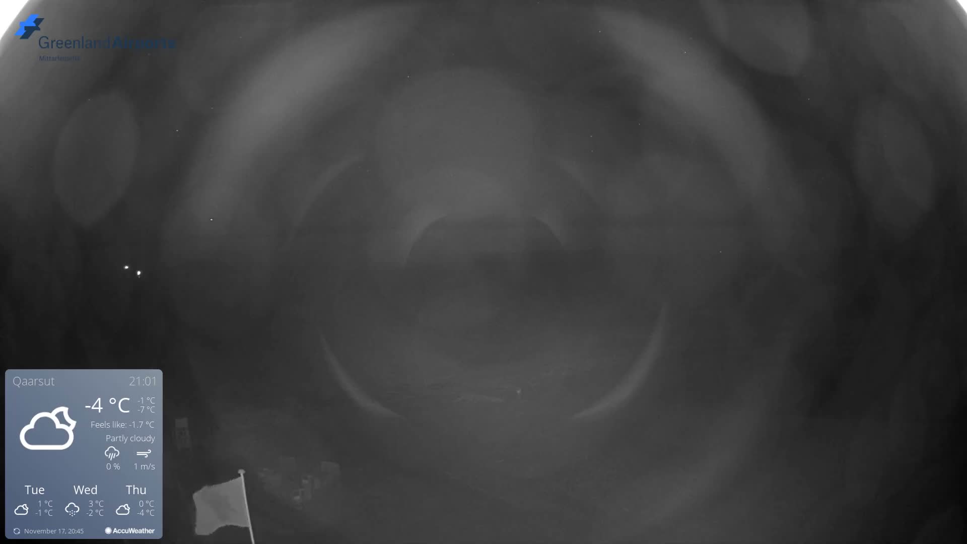 Qaarsut Airport (Mittarfik Qaarsut) North Towards View Live Cam JQA / BGUQ  - Qaarsut, Avannaata, Greenland, Denmark