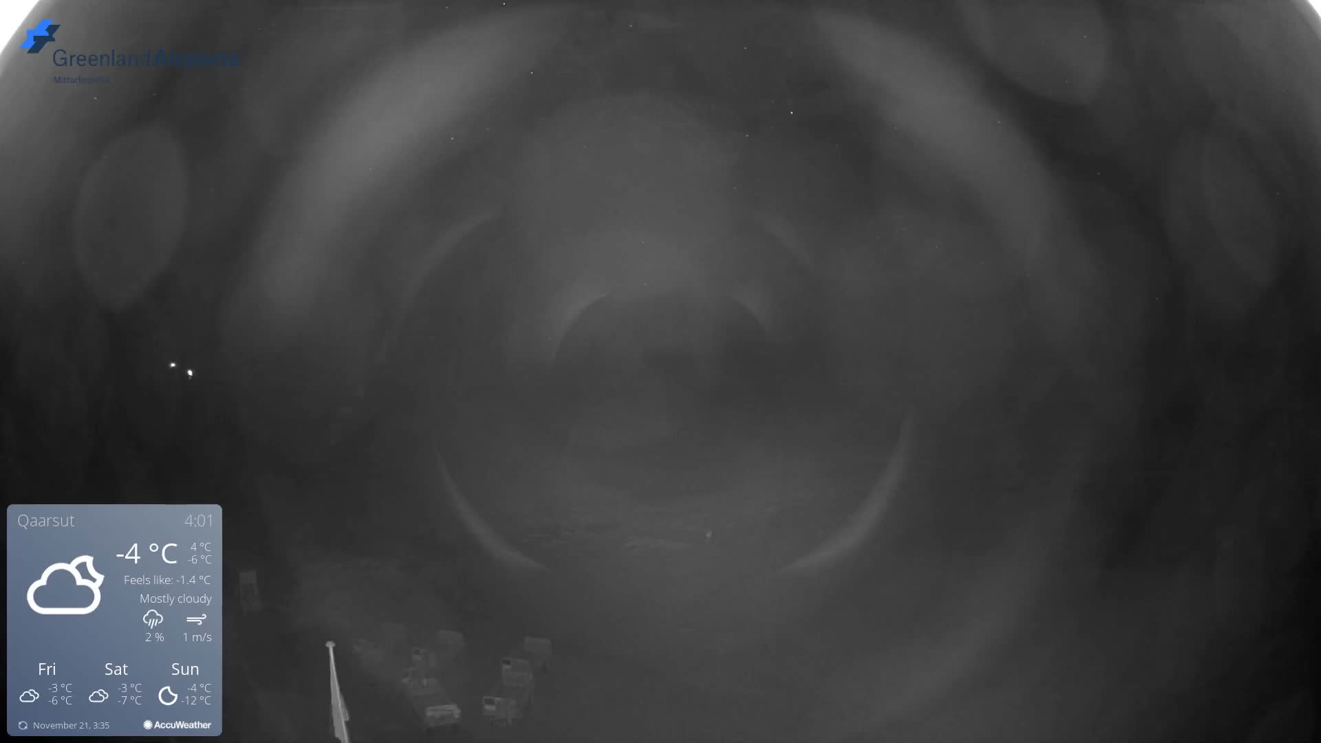 Qaarsut Airport (Mittarfik Qaarsut) North Towards View Live Cam JQA / BGUQ  - Qaarsut, Avannaata, Greenland, Denmark