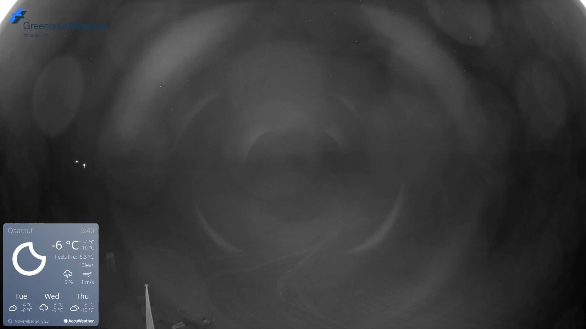 Qaarsut Airport (Mittarfik Qaarsut) North Towards View Live Cam JQA / BGUQ  - Qaarsut, Avannaata, Greenland, Denmark