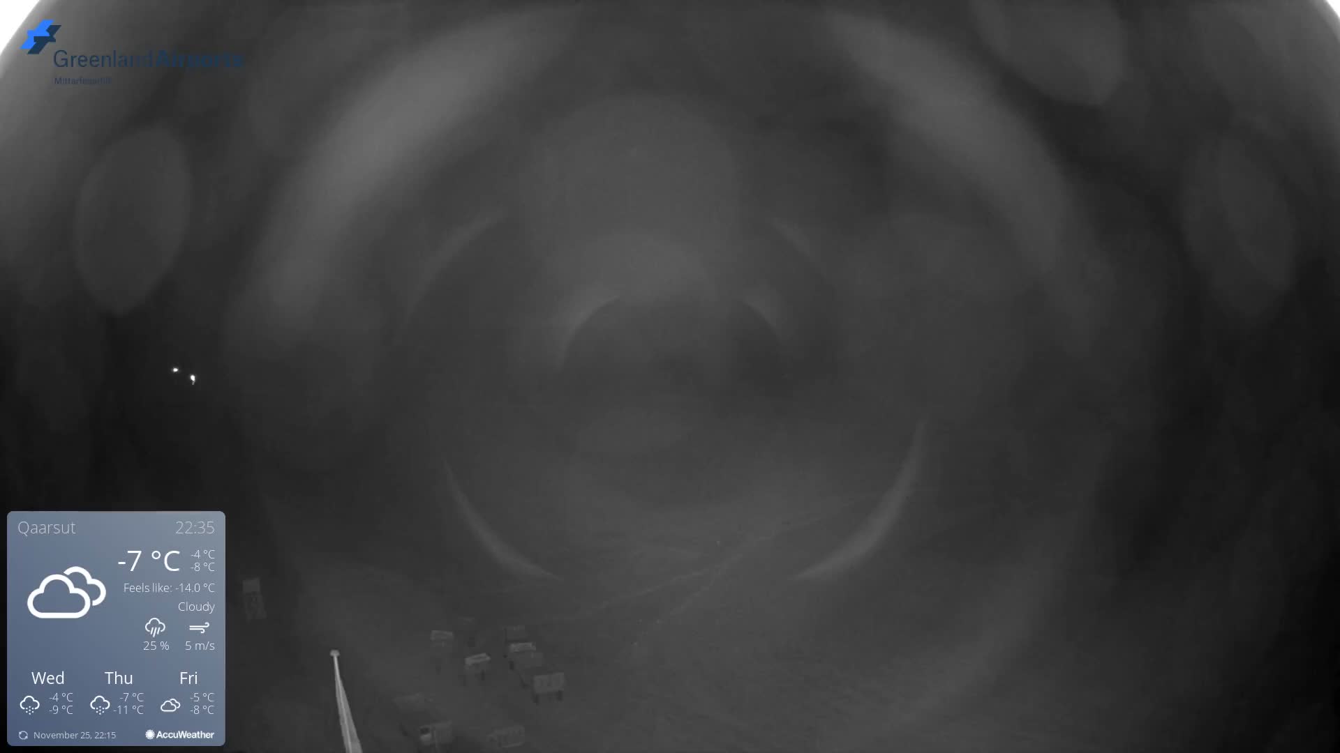 Qaarsut Airport (Mittarfik Qaarsut) North Towards View Live Cam JQA / BGUQ  - Qaarsut, Avannaata, Greenland, Denmark