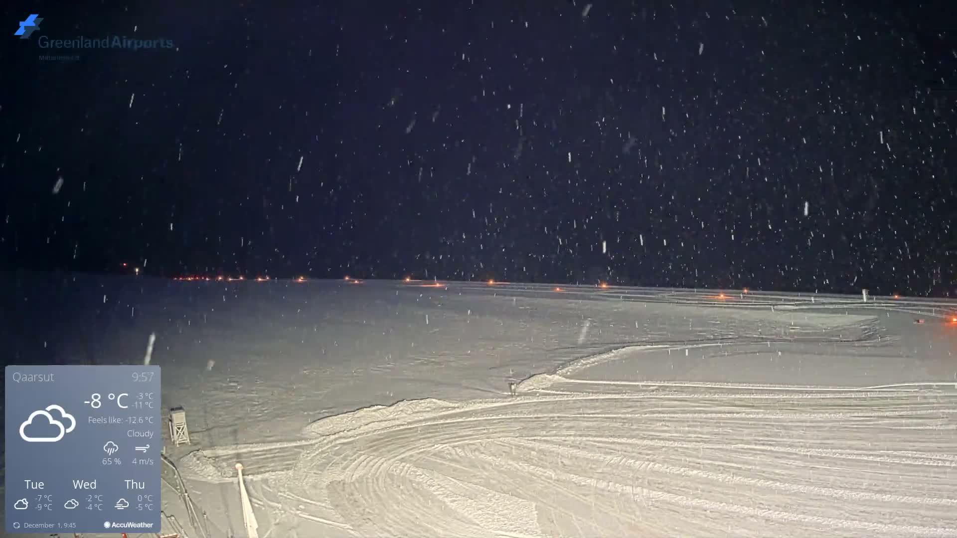 Qaarsut Airport (Mittarfik Qaarsut) North Towards View Live Cam JQA / BGUQ  - Qaarsut, Avannaata, Greenland, Denmark