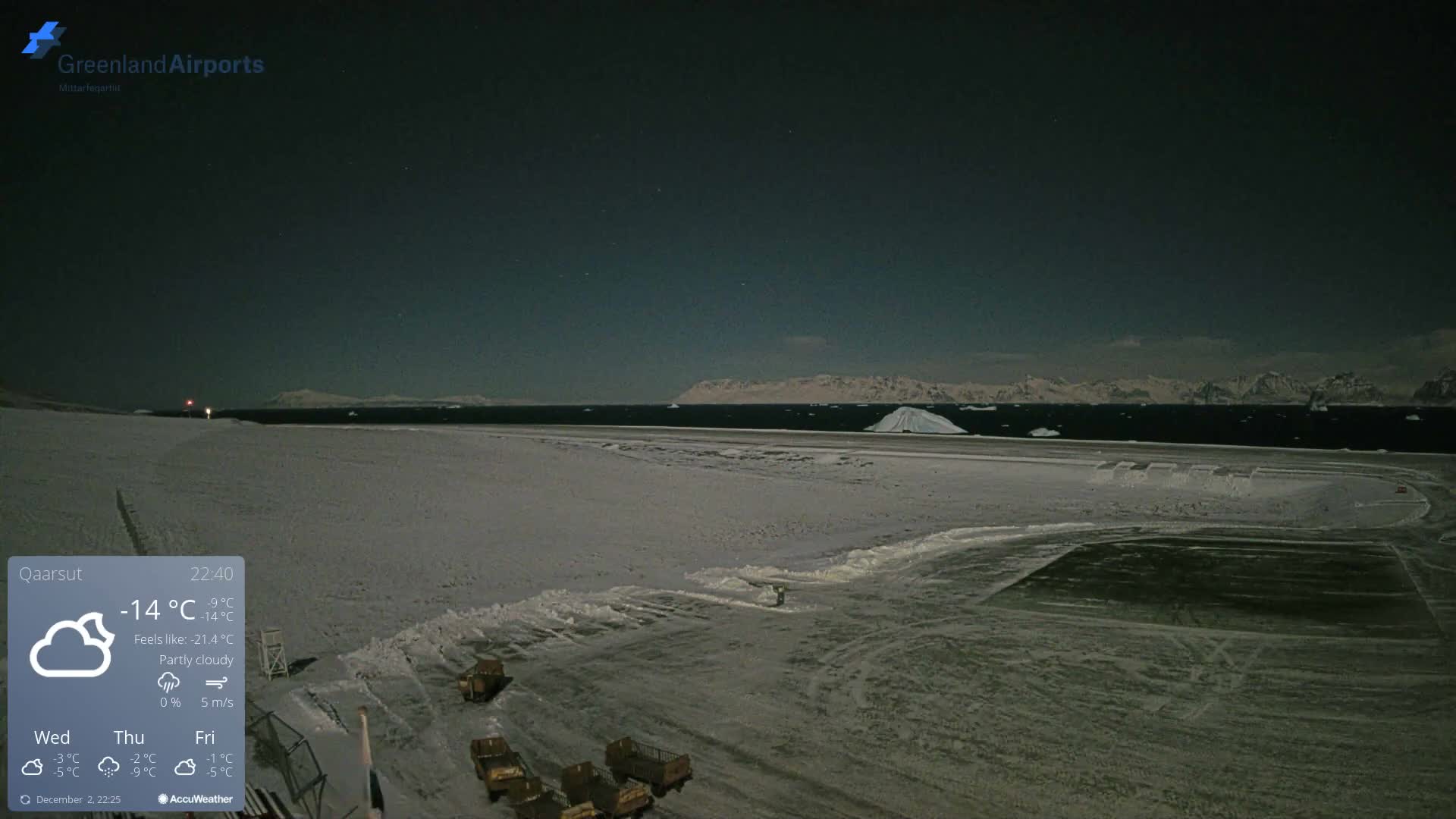 Qaarsut Airport (Mittarfik Qaarsut) North Towards View Live Cam JQA / BGUQ  - Qaarsut, Avannaata, Greenland, Denmark