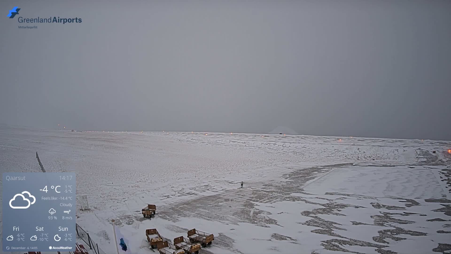 Qaarsut Airport (Mittarfik Qaarsut) North Towards View Live Cam JQA / BGUQ  - Qaarsut, Avannaata, Greenland, Denmark