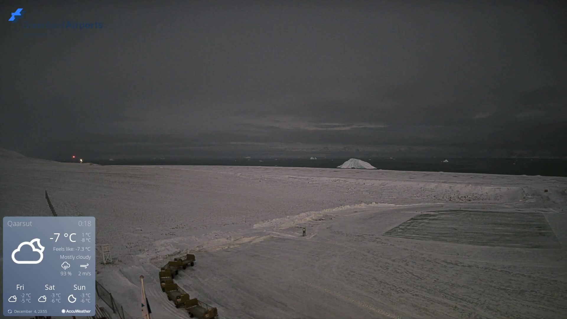 Qaarsut Airport (Mittarfik Qaarsut) North Towards View Live Cam JQA / BGUQ  - Qaarsut, Avannaata, Greenland, Denmark