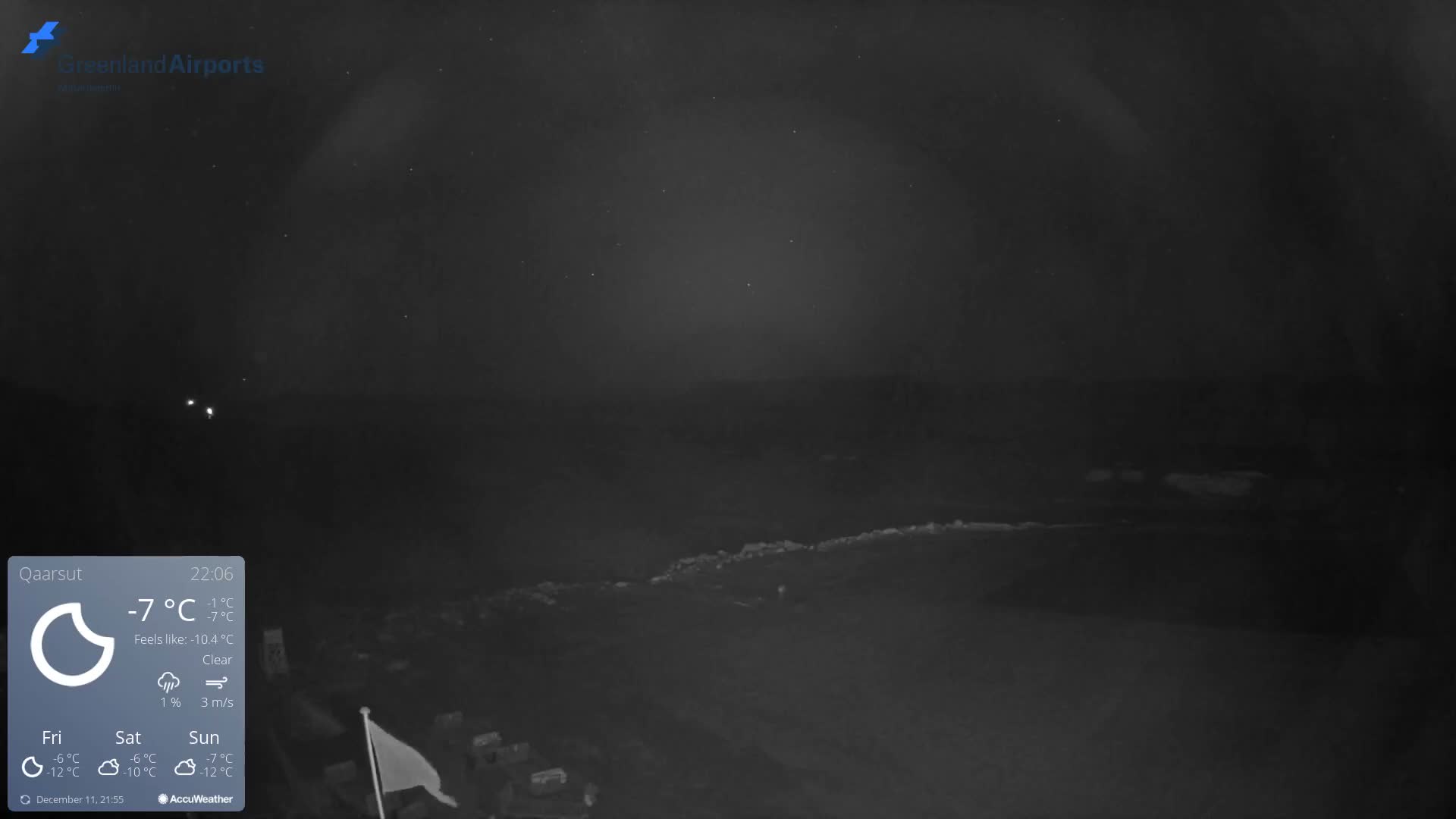 Qaarsut Airport (Mittarfik Qaarsut) North Towards View Live Cam JQA / BGUQ  - Qaarsut, Avannaata, Greenland, Denmark