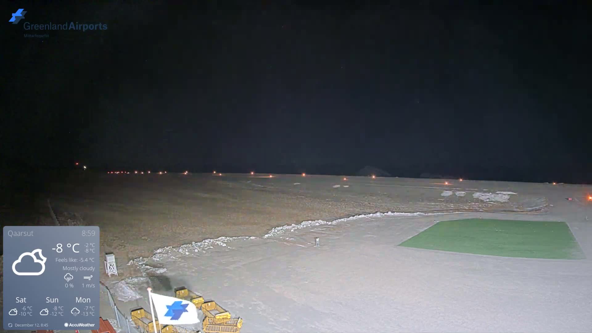 Qaarsut Airport (Mittarfik Qaarsut) North Towards View Live Cam JQA / BGUQ  - Qaarsut, Avannaata, Greenland, Denmark