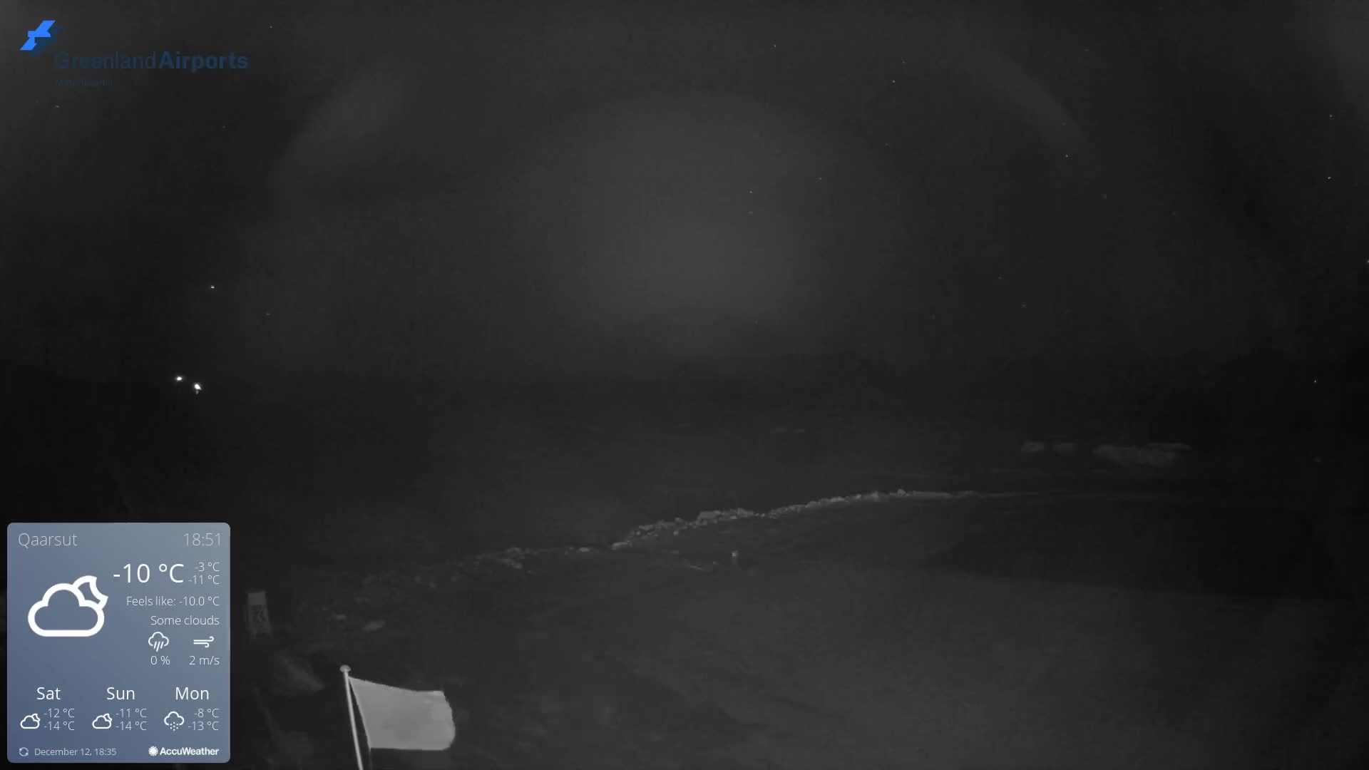 Qaarsut Airport (Mittarfik Qaarsut) North Towards View Live Cam JQA / BGUQ  - Qaarsut, Avannaata, Greenland, Denmark