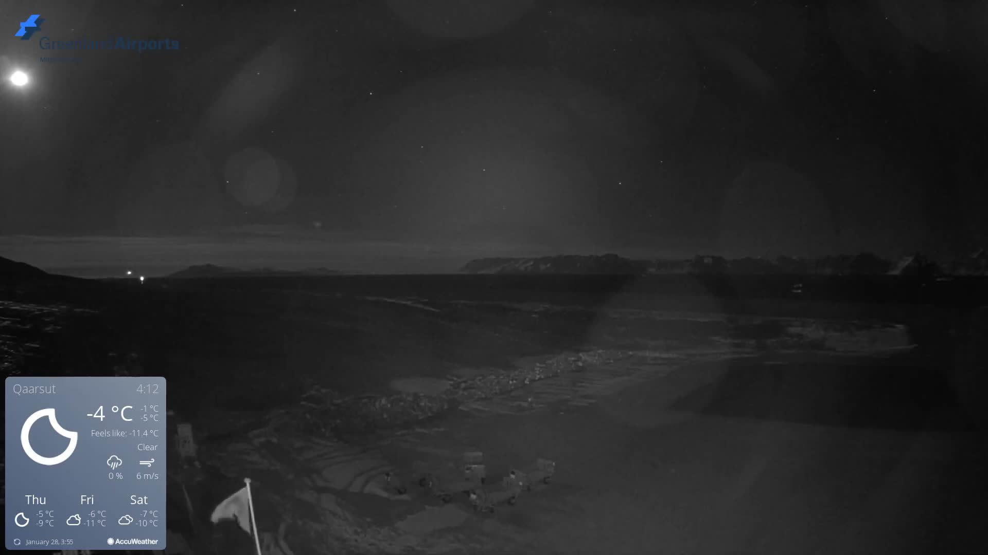 Qaarsut Airport (Mittarfik Qaarsut) North Towards View Live Cam JQA / BGUQ  - Qaarsut, Avannaata, Greenland, Denmark