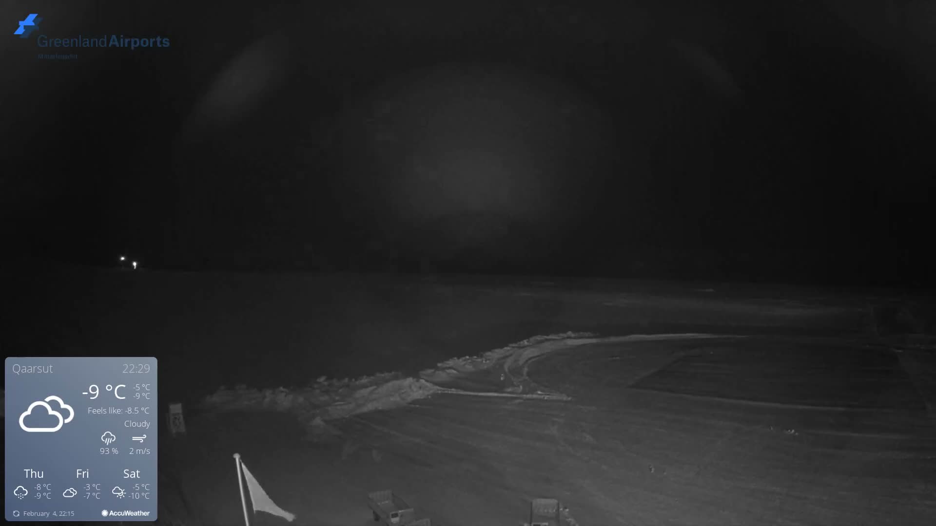 Qaarsut Airport (Mittarfik Qaarsut) North Towards View Live Cam JQA / BGUQ  - Qaarsut, Avannaata, Greenland, Denmark