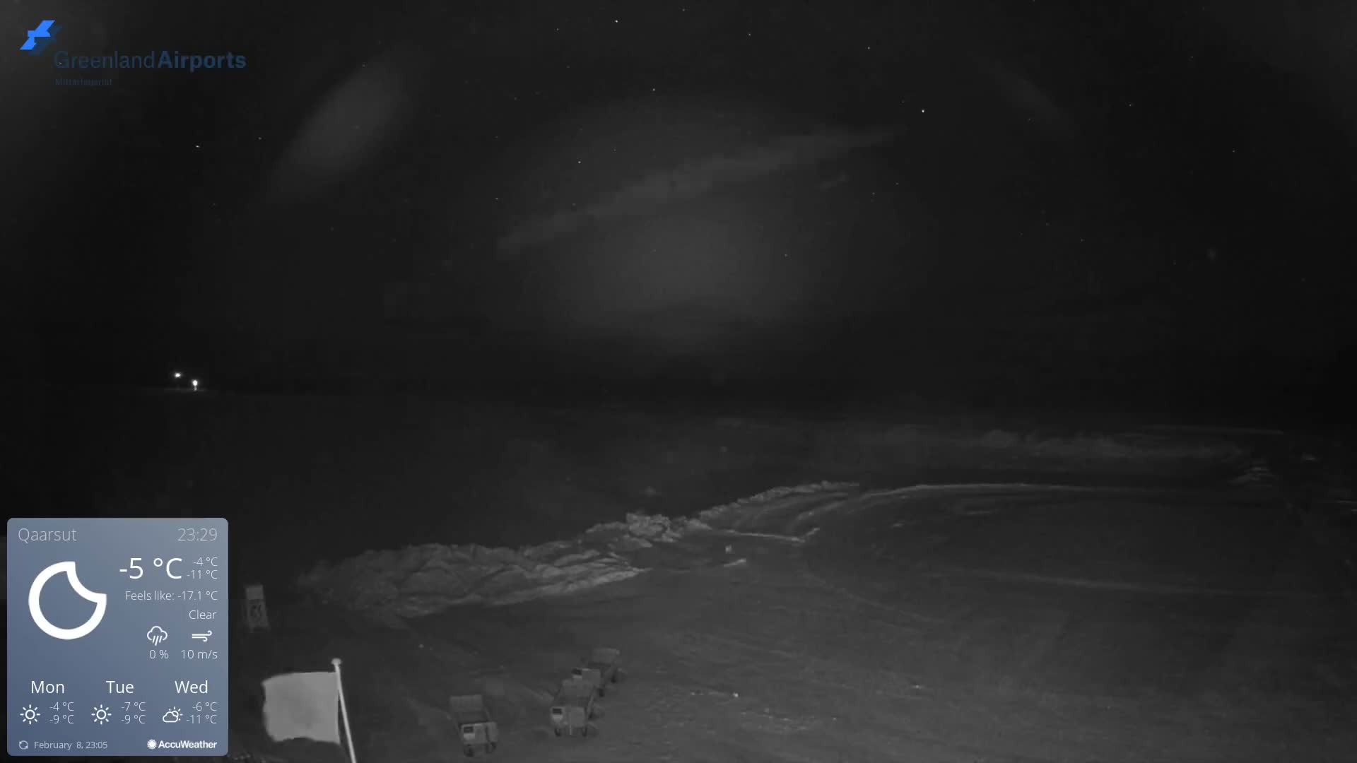 Qaarsut Airport (Mittarfik Qaarsut) North Towards View Live Cam JQA / BGUQ  - Qaarsut, Avannaata, Greenland, Denmark