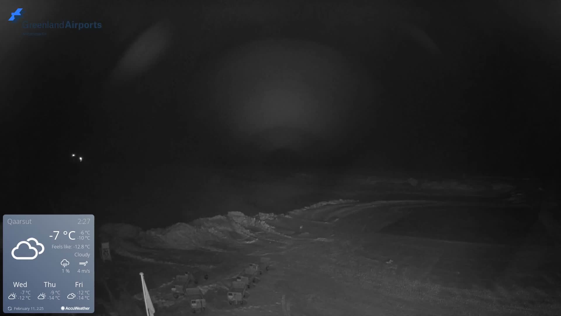 Qaarsut Airport (Mittarfik Qaarsut) North Towards View Live Cam JQA / BGUQ  - Qaarsut, Avannaata, Greenland, Denmark