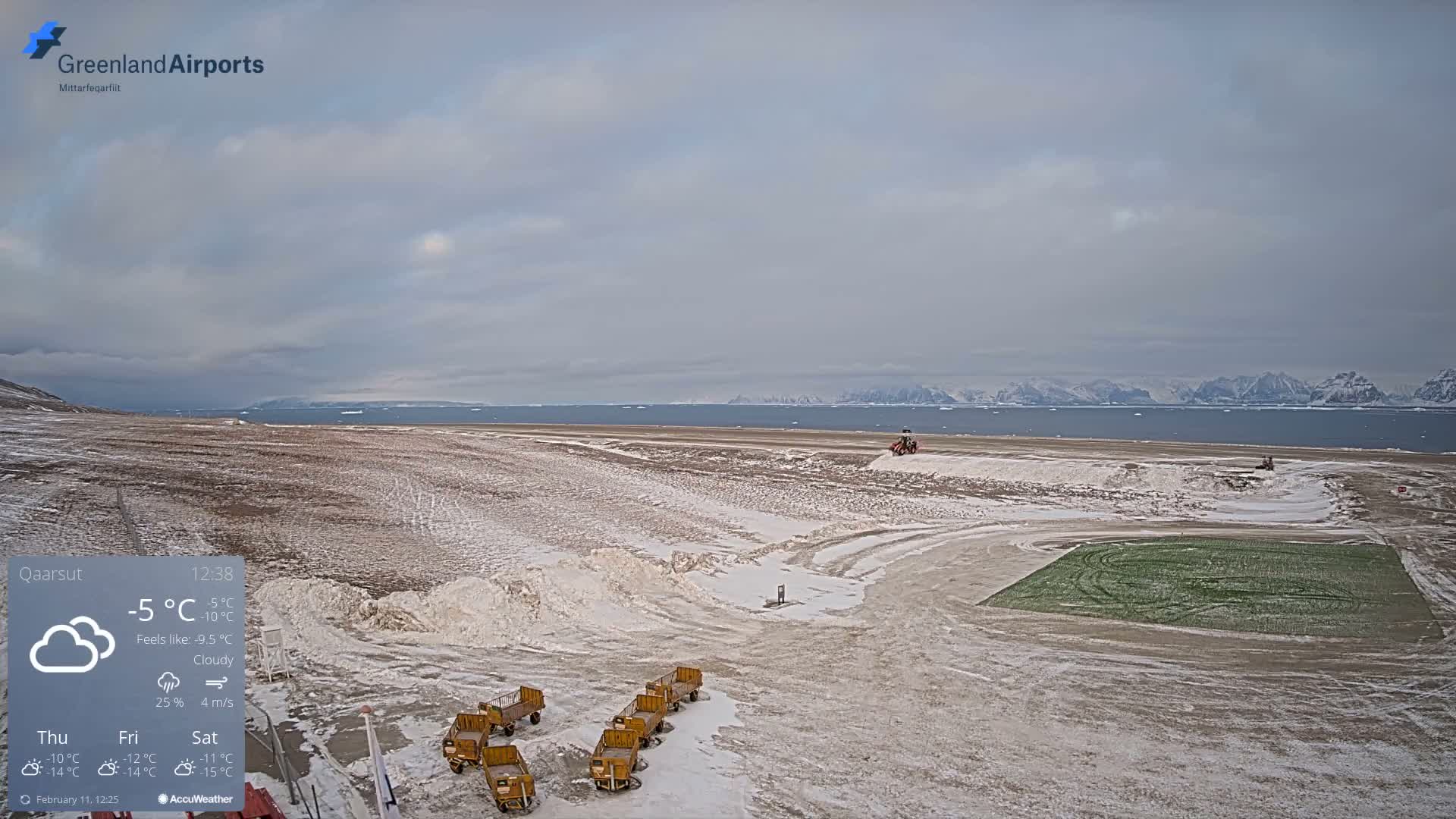 Qaarsut Airport (Mittarfik Qaarsut) North Towards View Live Cam JQA / BGUQ  - Qaarsut, Avannaata, Greenland, Denmark