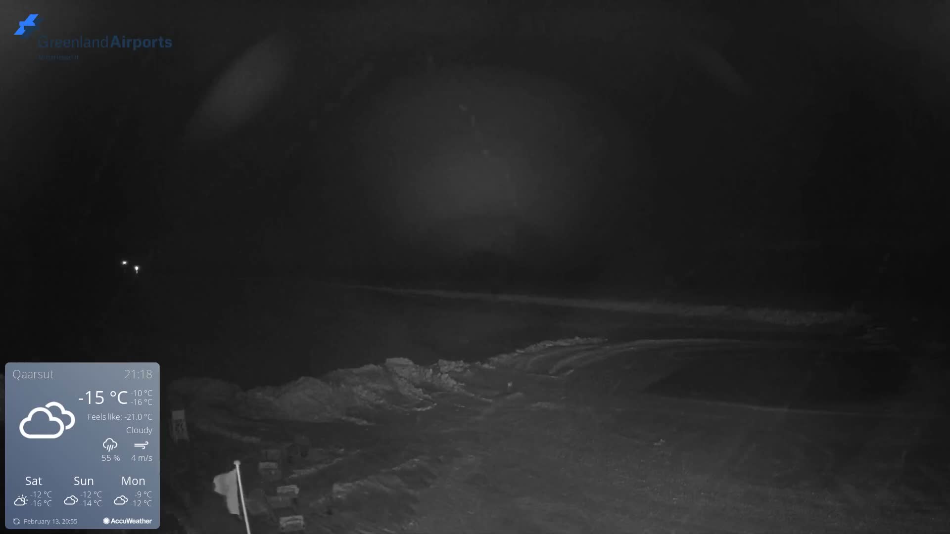 Qaarsut Airport (Mittarfik Qaarsut) North Towards View Live Cam JQA / BGUQ  - Qaarsut, Avannaata, Greenland, Denmark