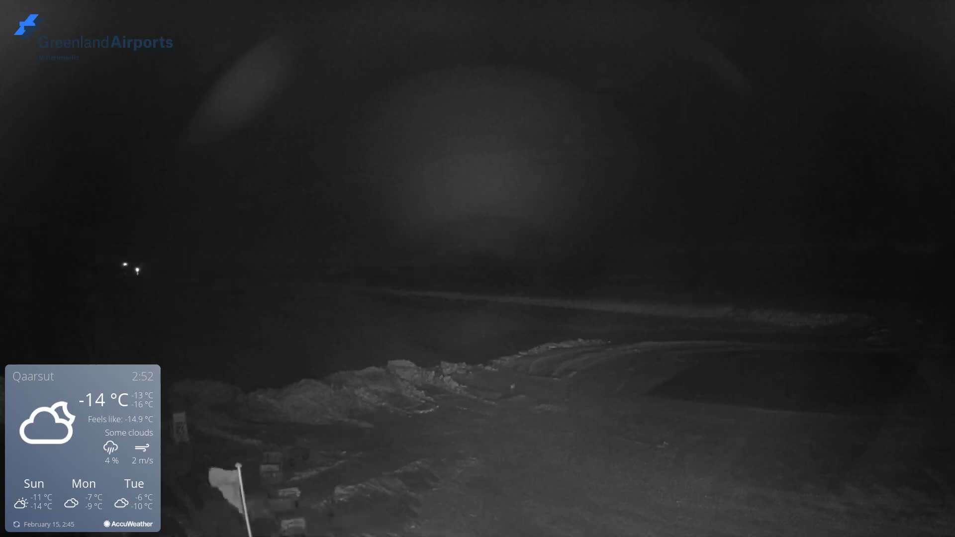 Qaarsut Airport (Mittarfik Qaarsut) North Towards View Live Cam JQA / BGUQ  - Qaarsut, Avannaata, Greenland, Denmark