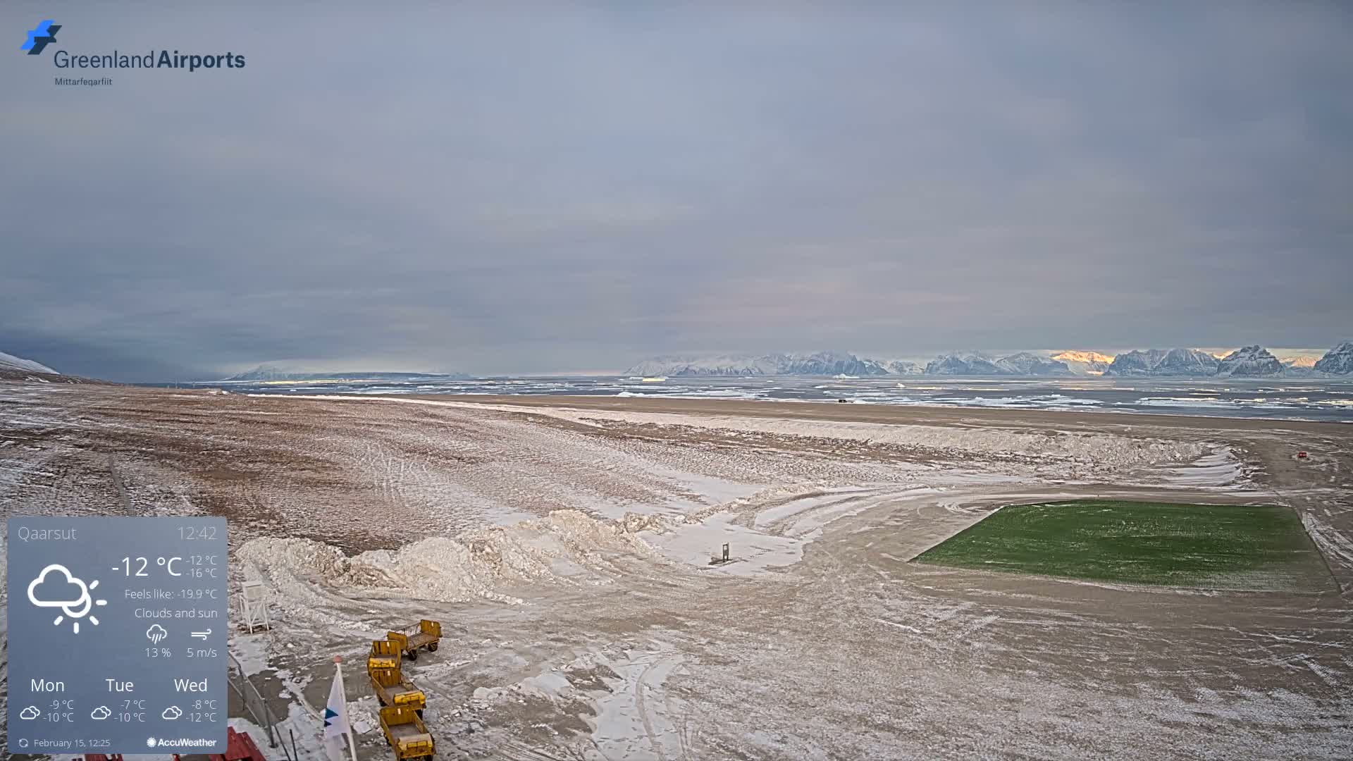 Qaarsut Airport (Mittarfik Qaarsut) North Towards View Live Cam JQA / BGUQ  - Qaarsut, Avannaata, Greenland, Denmark