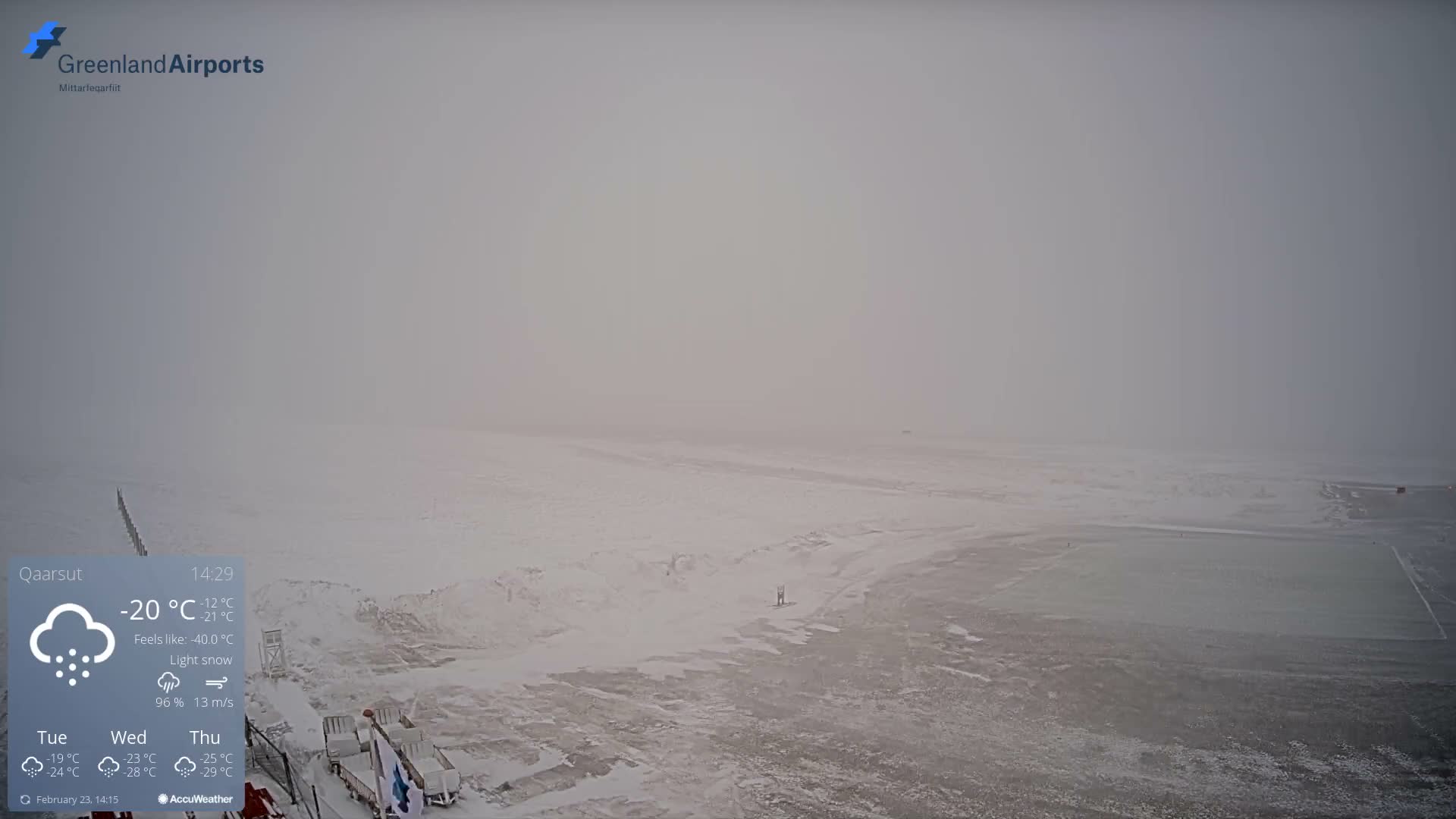 Qaarsut Airport (Mittarfik Qaarsut) North Towards View Live Cam JQA / BGUQ  - Qaarsut, Avannaata, Greenland, Denmark
