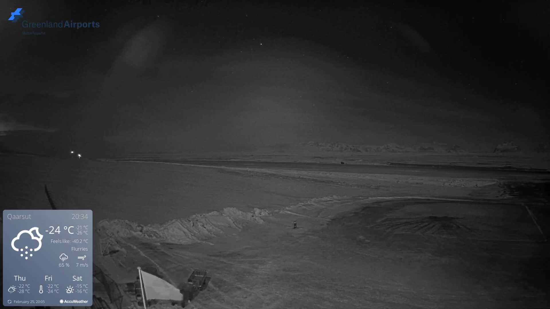 Qaarsut Airport (Mittarfik Qaarsut) North Towards View Live Cam JQA / BGUQ  - Qaarsut, Avannaata, Greenland, Denmark