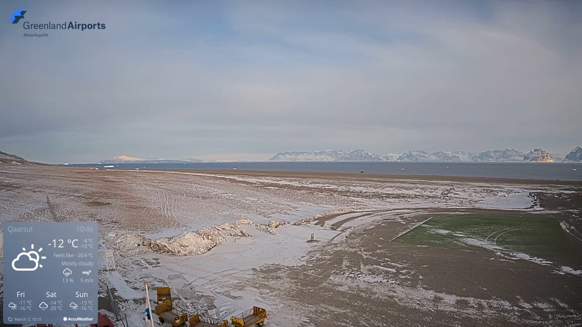 Qaarsut Airport (Mittarfik Qaarsut) North Towards View Live Cam JQA / BGUQ  - Qaarsut, Avannaata, Greenland, Denmark