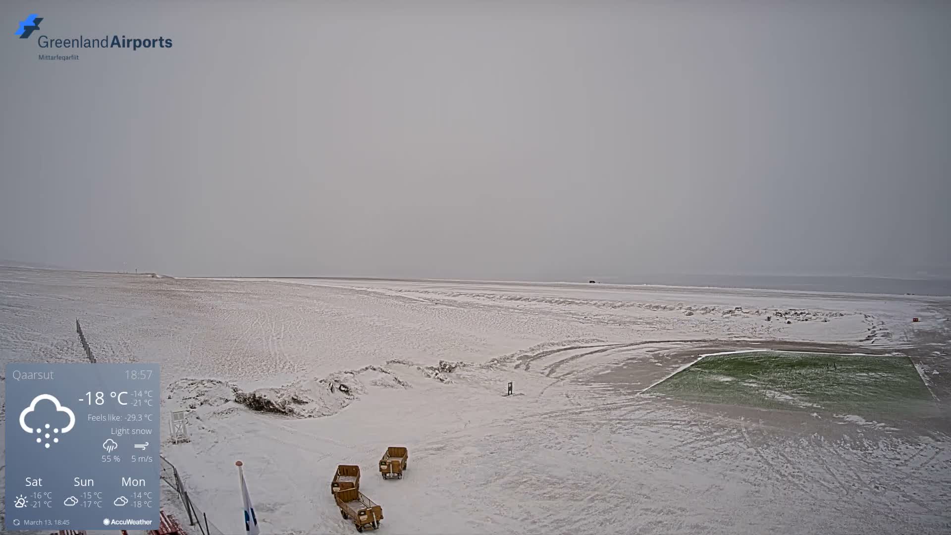 Qaarsut Airport (Mittarfik Qaarsut) North Towards View Live Cam JQA / BGUQ  - Qaarsut, Avannaata, Greenland, Denmark