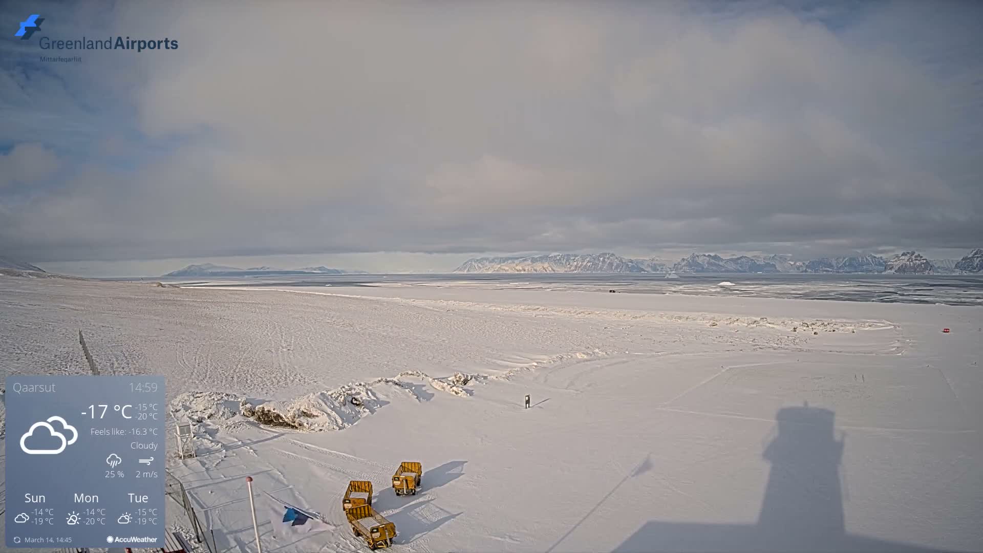 Qaarsut Airport (Mittarfik Qaarsut) North Towards View Live Cam JQA / BGUQ  - Qaarsut, Avannaata, Greenland, Denmark