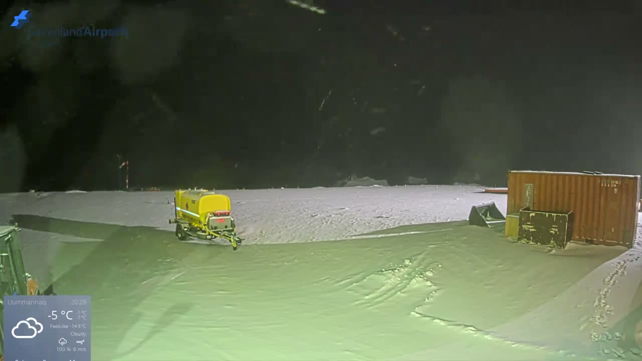 Uummannaq Heliport & Uummannaq Fjord / Storoen-Ikerasak Island Live Cam - Uummannaq, Avannaata, Greenland, Denmark