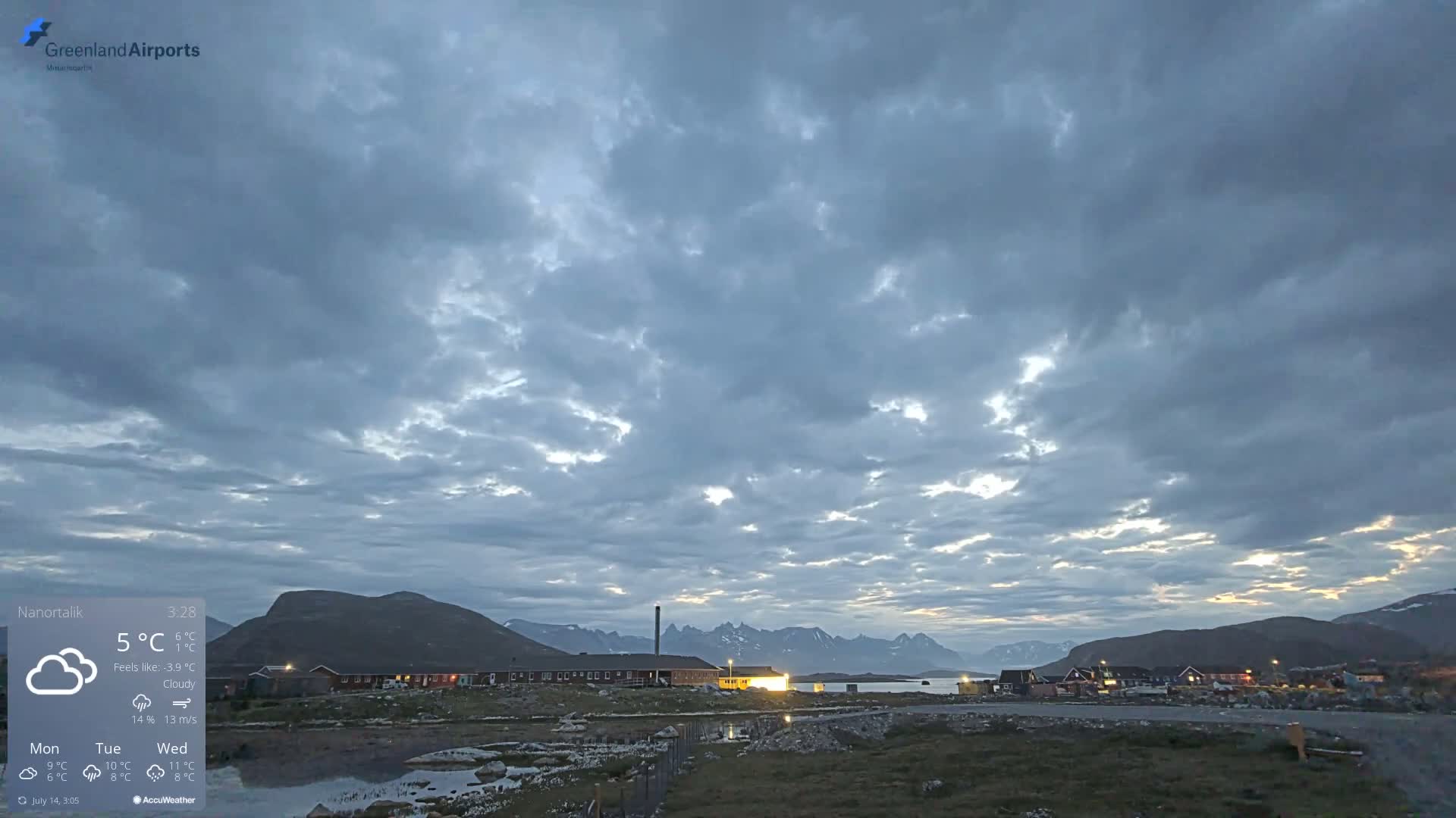 Nanortalik Village & Heliport Live Cam - Nanortalik, Kujalleq, Greenland, Denmark