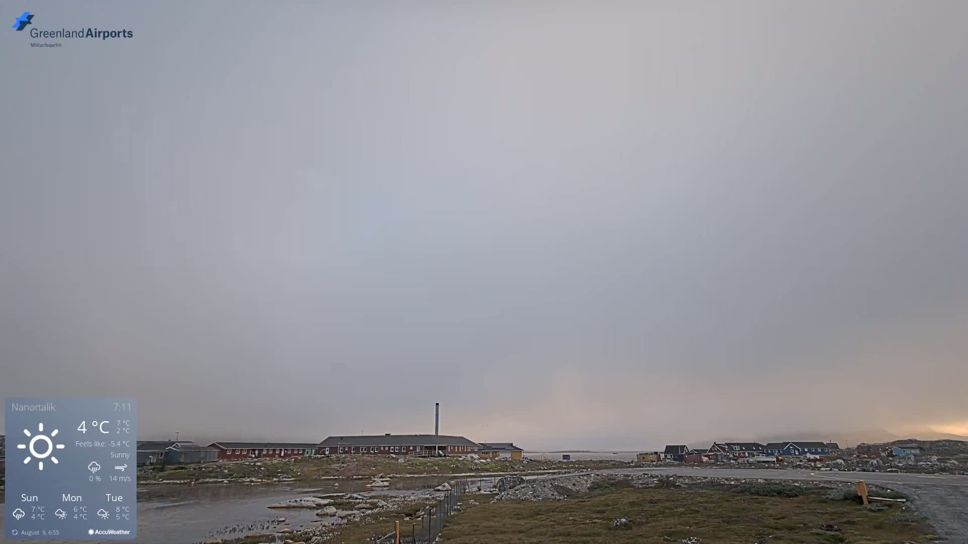 Nanortalik Village & Heliport Live Cam - Nanortalik, Kujalleq, Greenland, Denmark