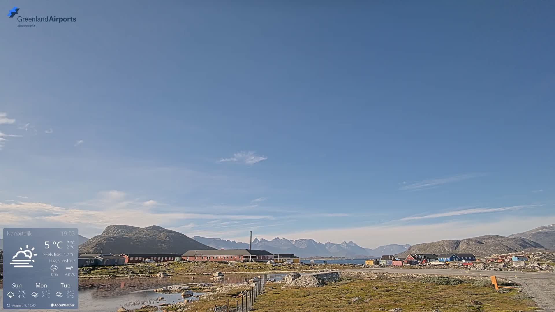 Nanortalik Village & Heliport Live Cam - Nanortalik, Kujalleq, Greenland, Denmark