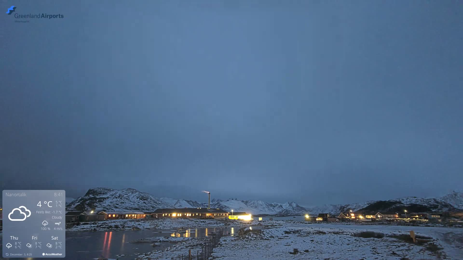 Nanortalik Village & Heliport Live Cam - Nanortalik, Kujalleq, Greenland, Denmark