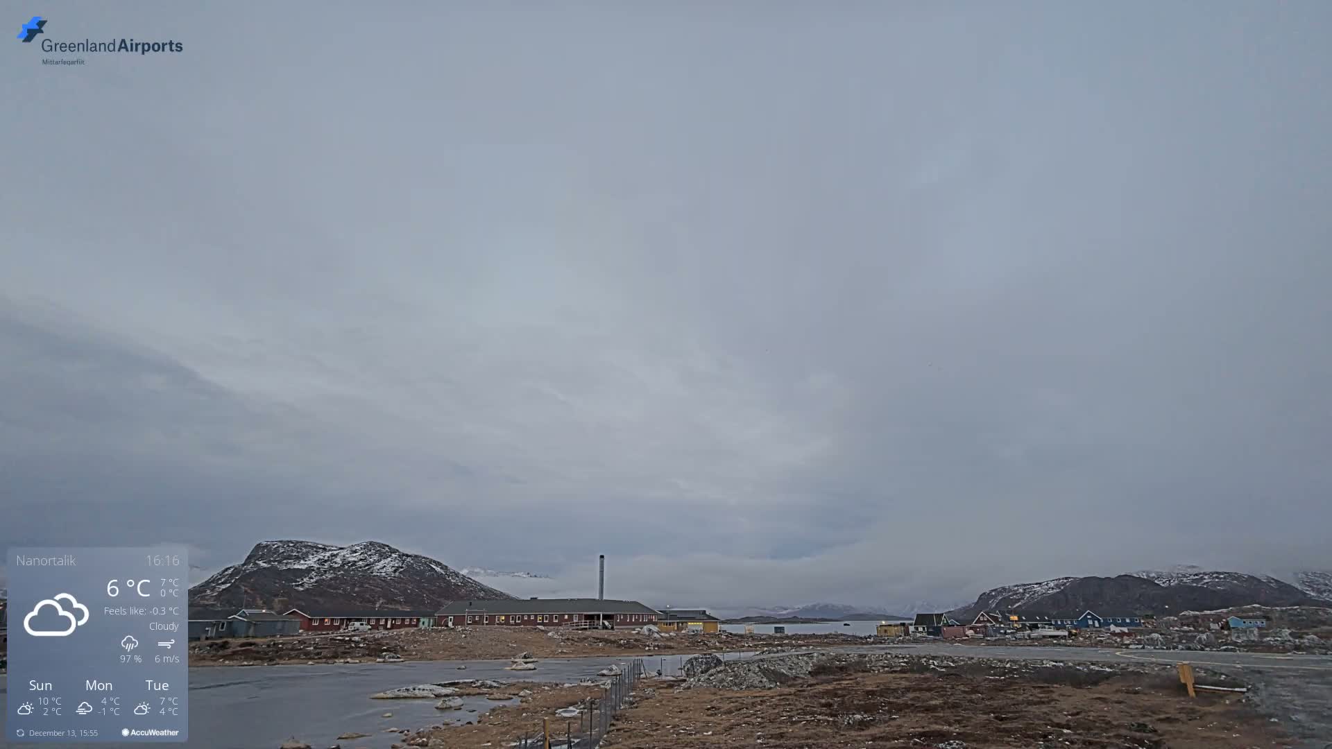 Nanortalik Village & Heliport Live Cam - Nanortalik, Kujalleq, Greenland, Denmark